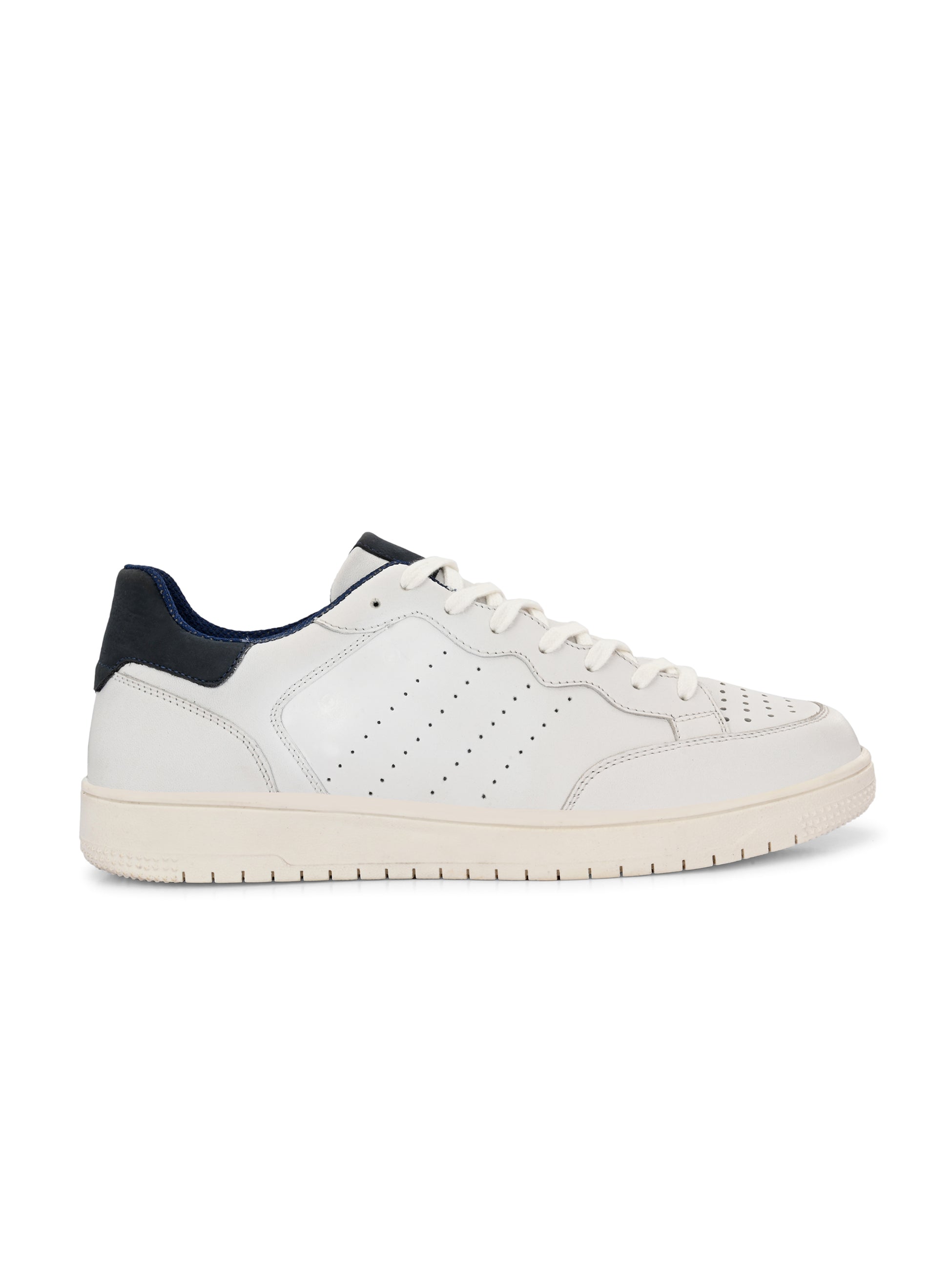 Ivory Fade Court Sneakers – White & Grey Leather