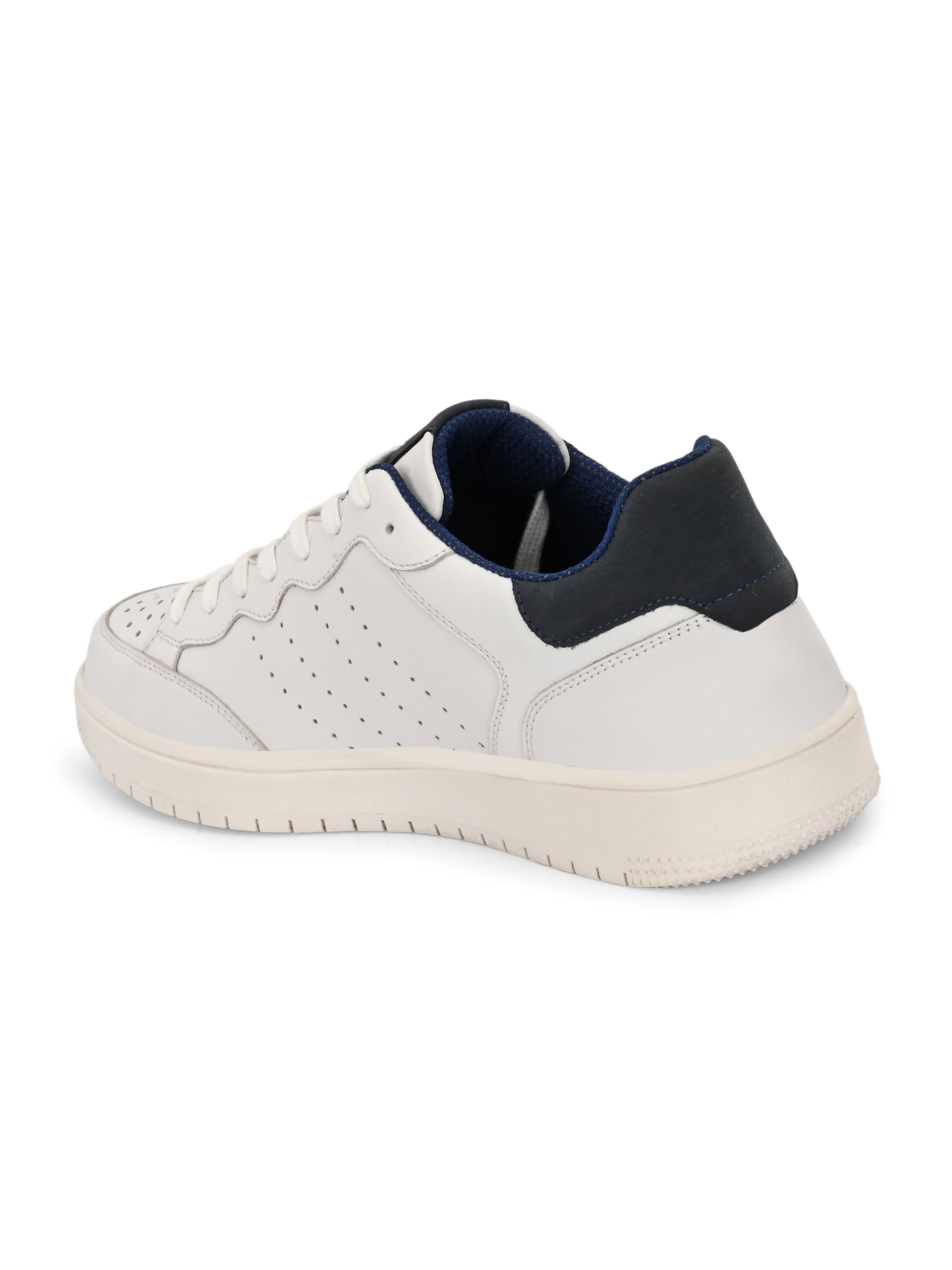 Ivory Fade Court Sneakers – White & Grey Leather
