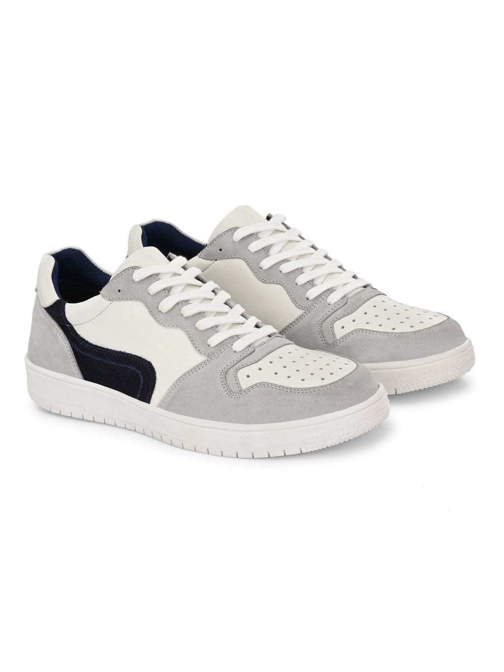 Smoke Trail Sneakers – White, Grey & Navy