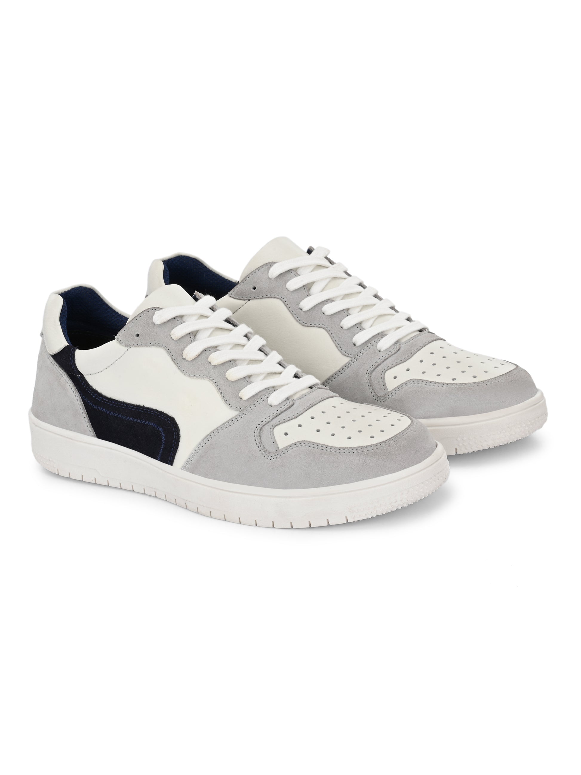 Smoke Trail Sneakers – White, Grey & Navy