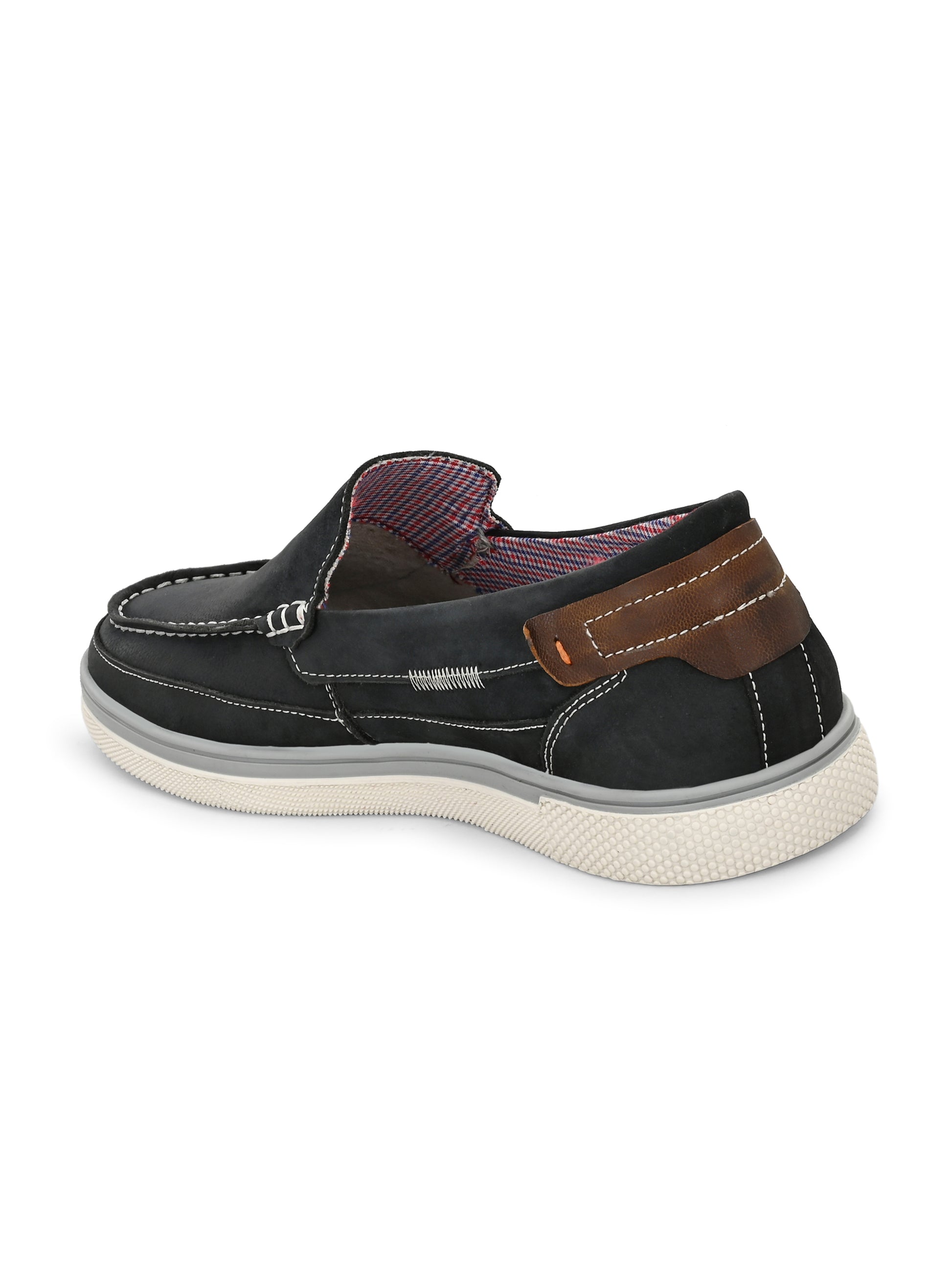 Noir Drift Loafers – Black with Contrast Stitch