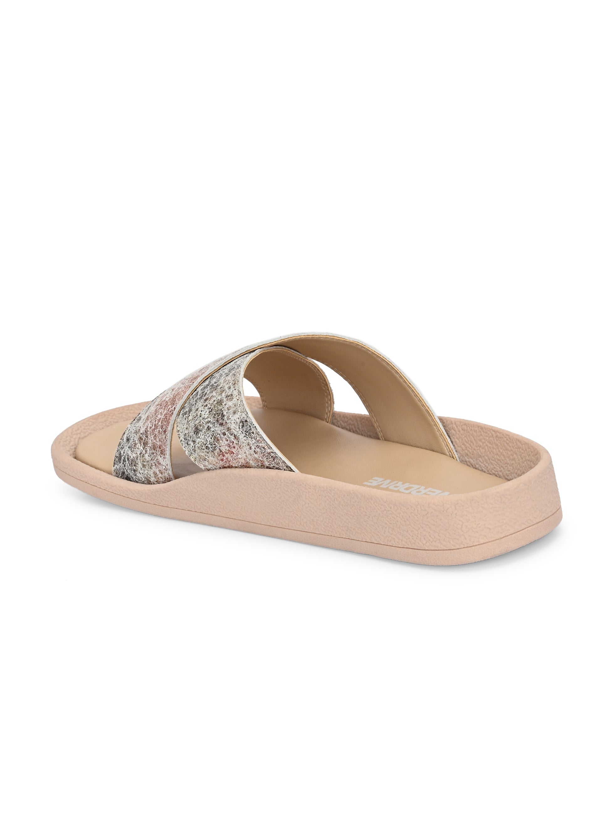Blush and Silver Shimmer Slides
