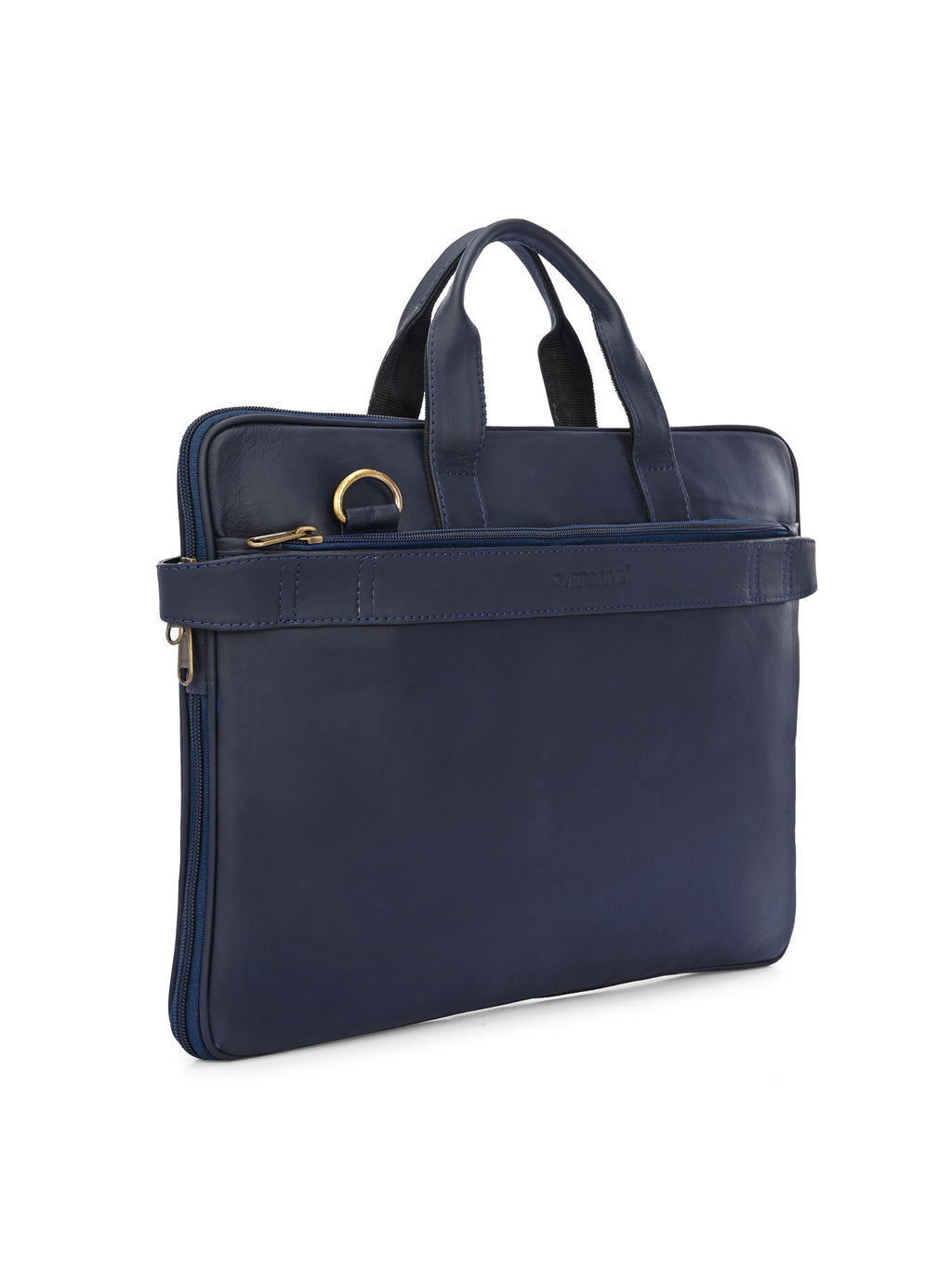 Regent Navy Leather Work Bag
