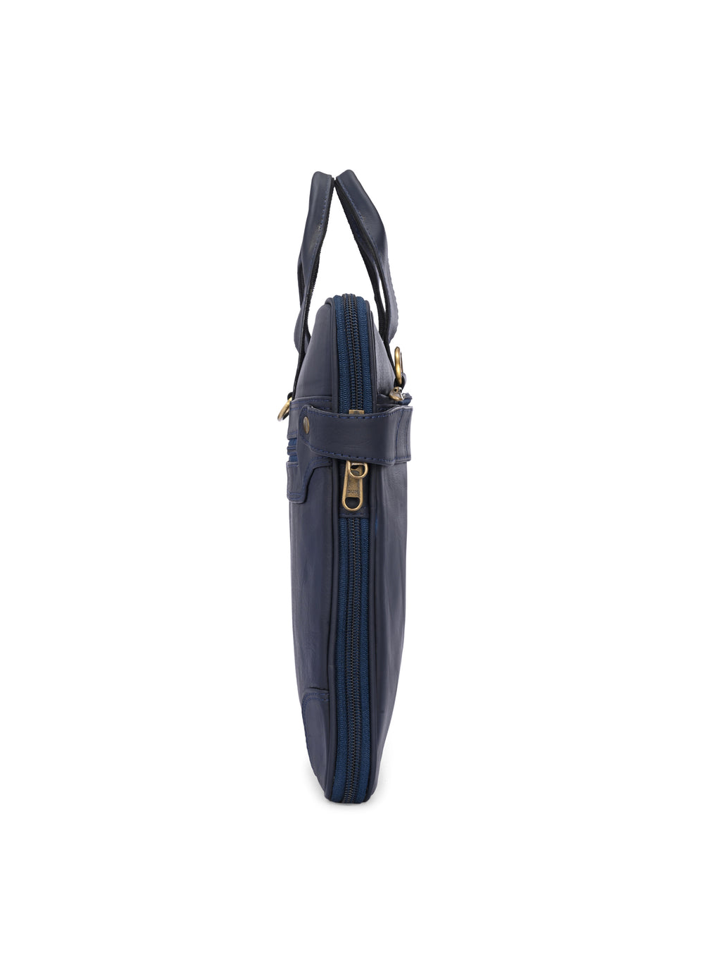Regent Navy Leather Work Bag