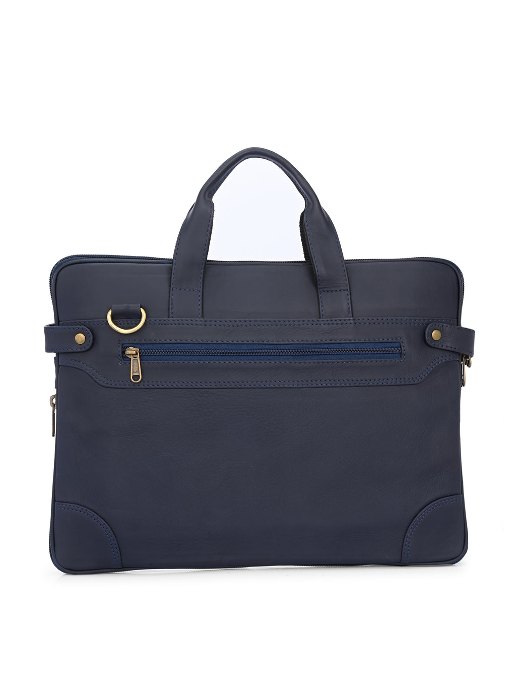 Regent Navy Leather Work Bag