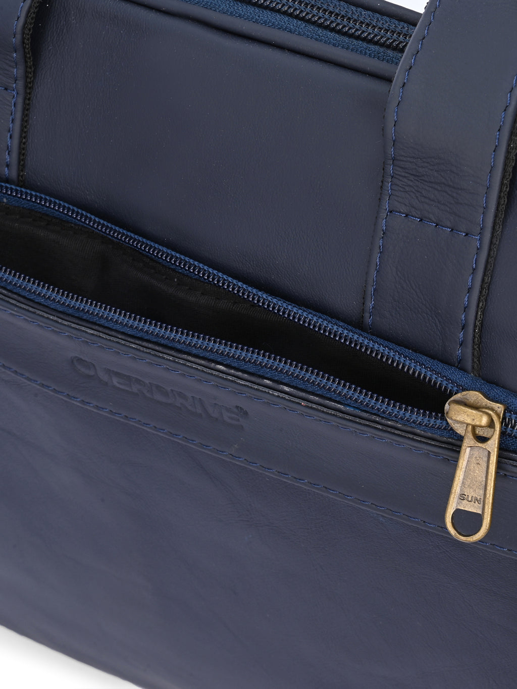 Regent Navy Leather Work Bag