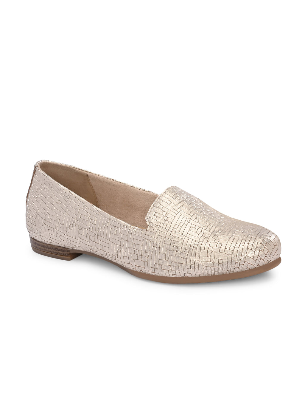 Zarina Woven Gold Heritage Loafers