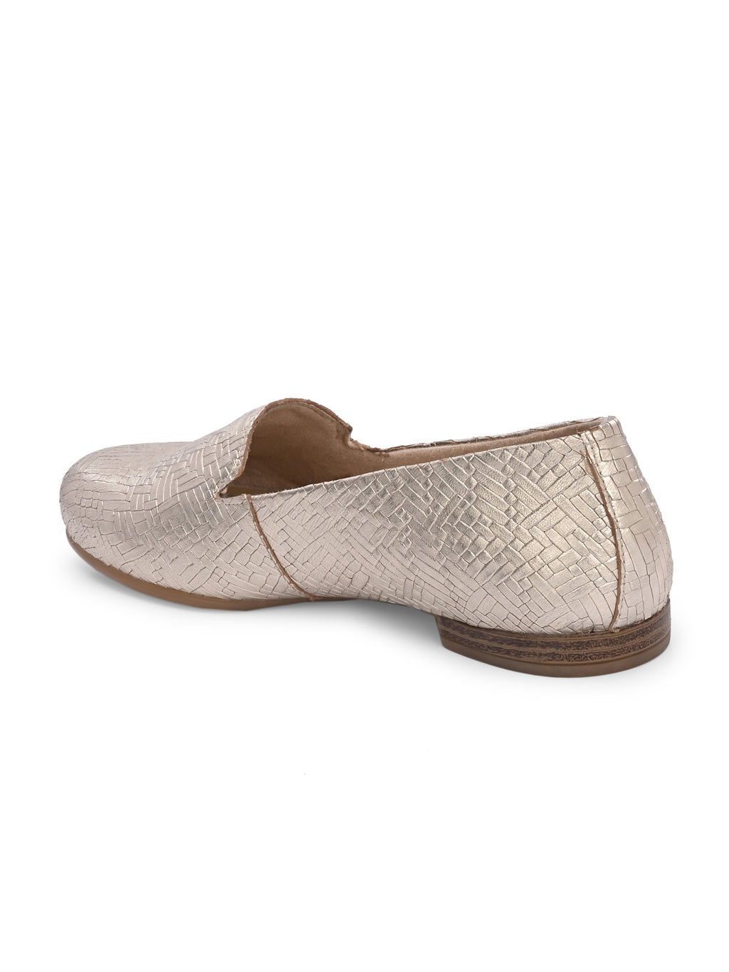 Zarina Woven Gold Heritage Loafers