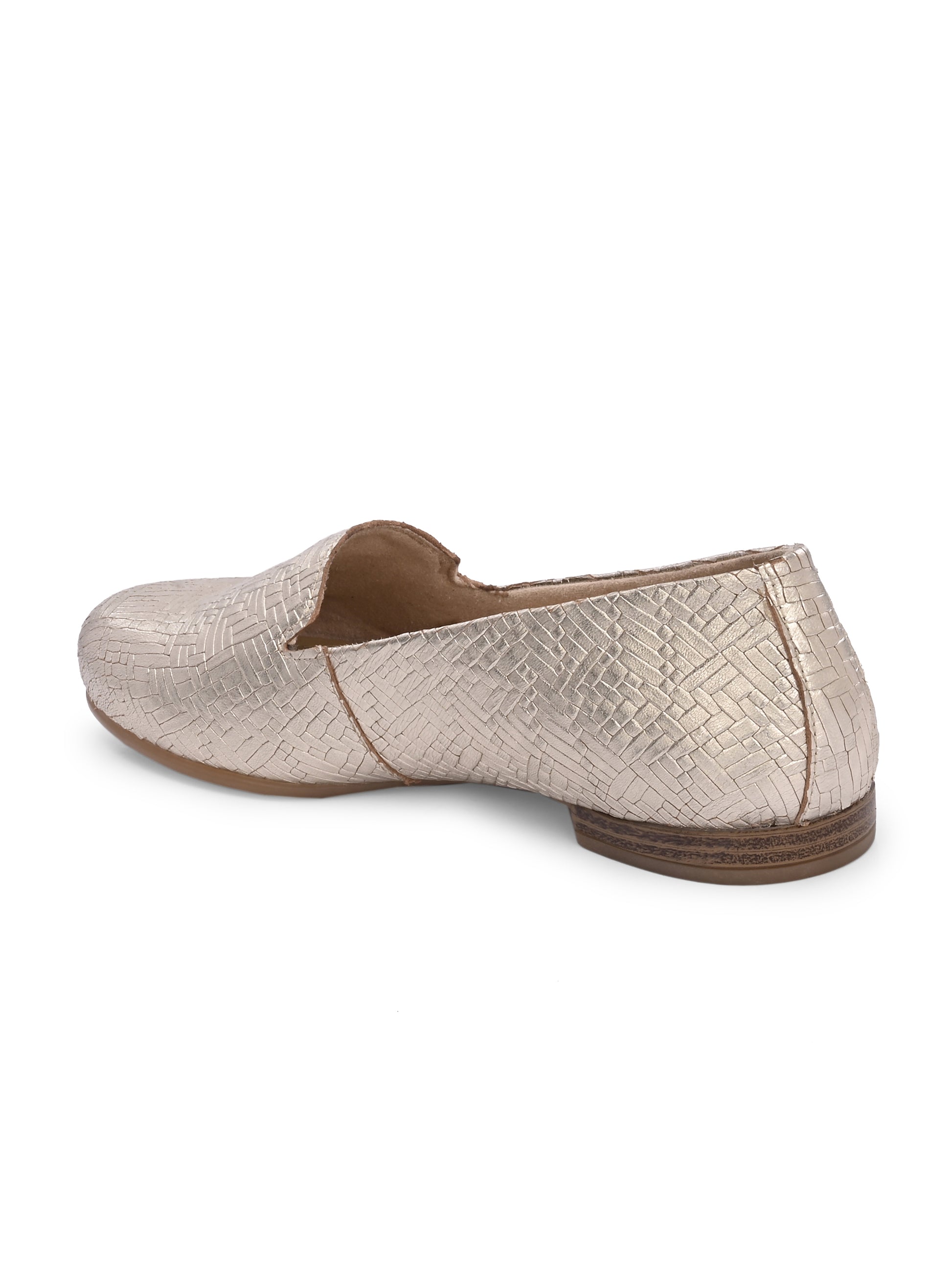 Zarina Woven Gold Heritage Loafers