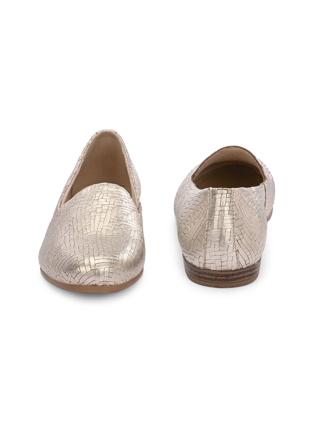 Zarina Woven Gold Heritage Loafers