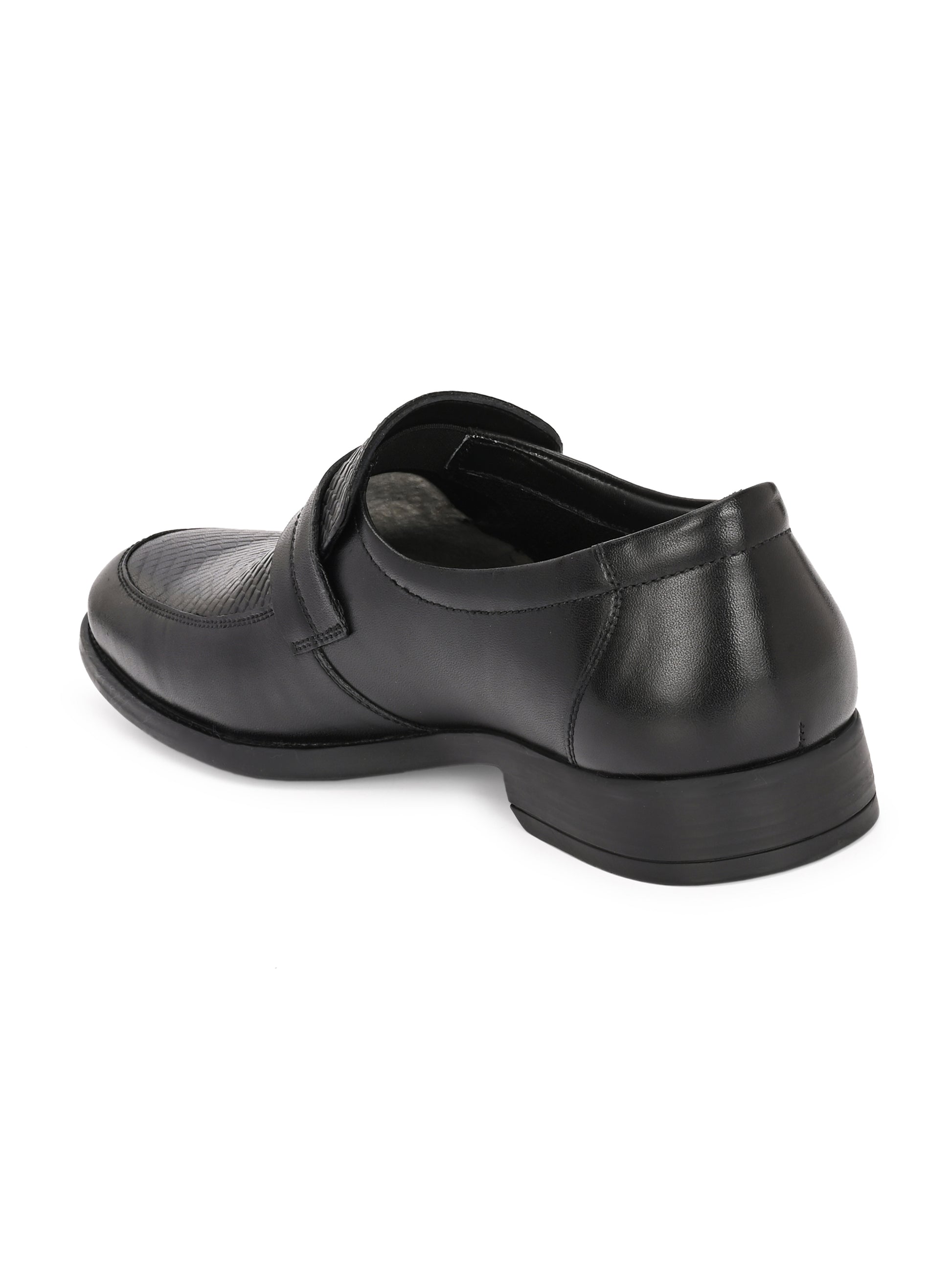 Black Royale Textured Loafers