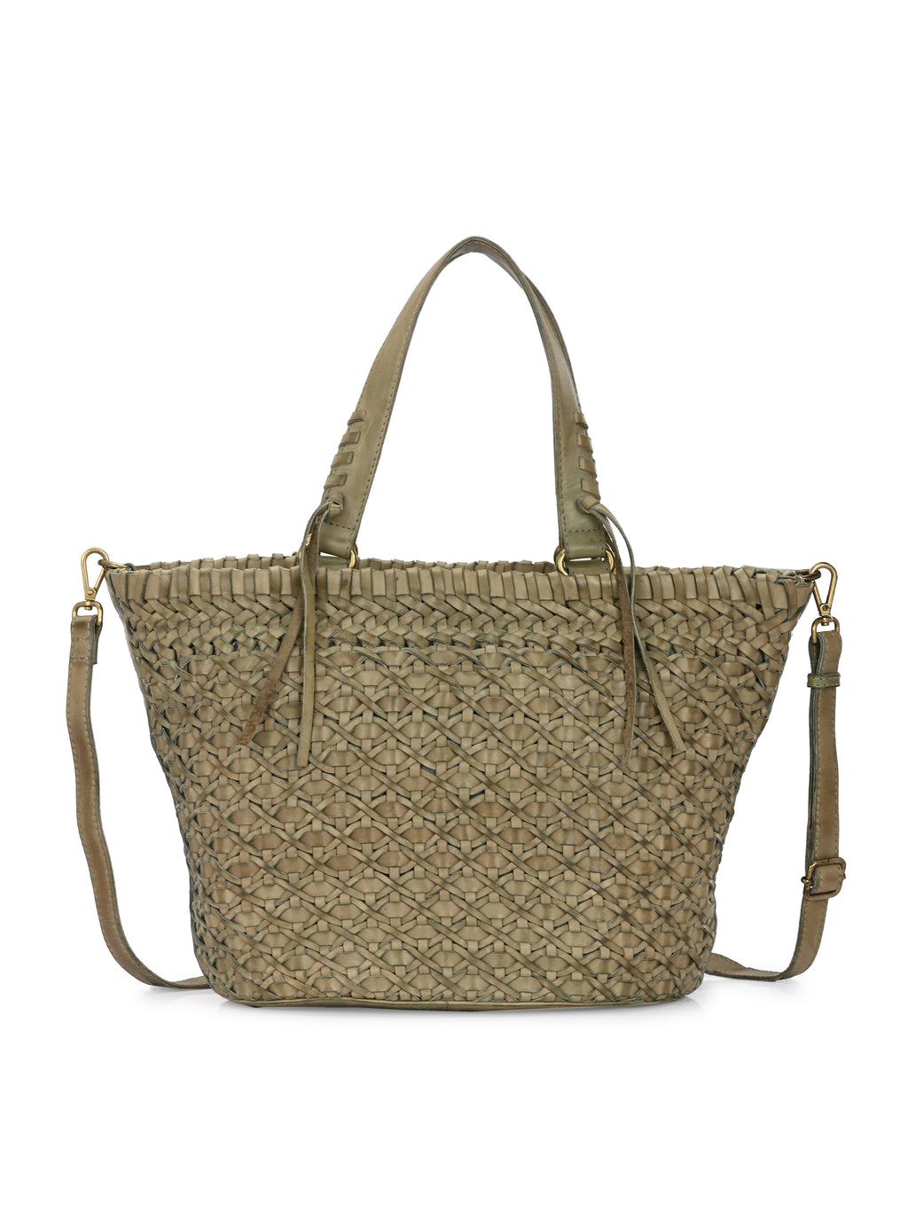 Verde Intreccio Leather Bag