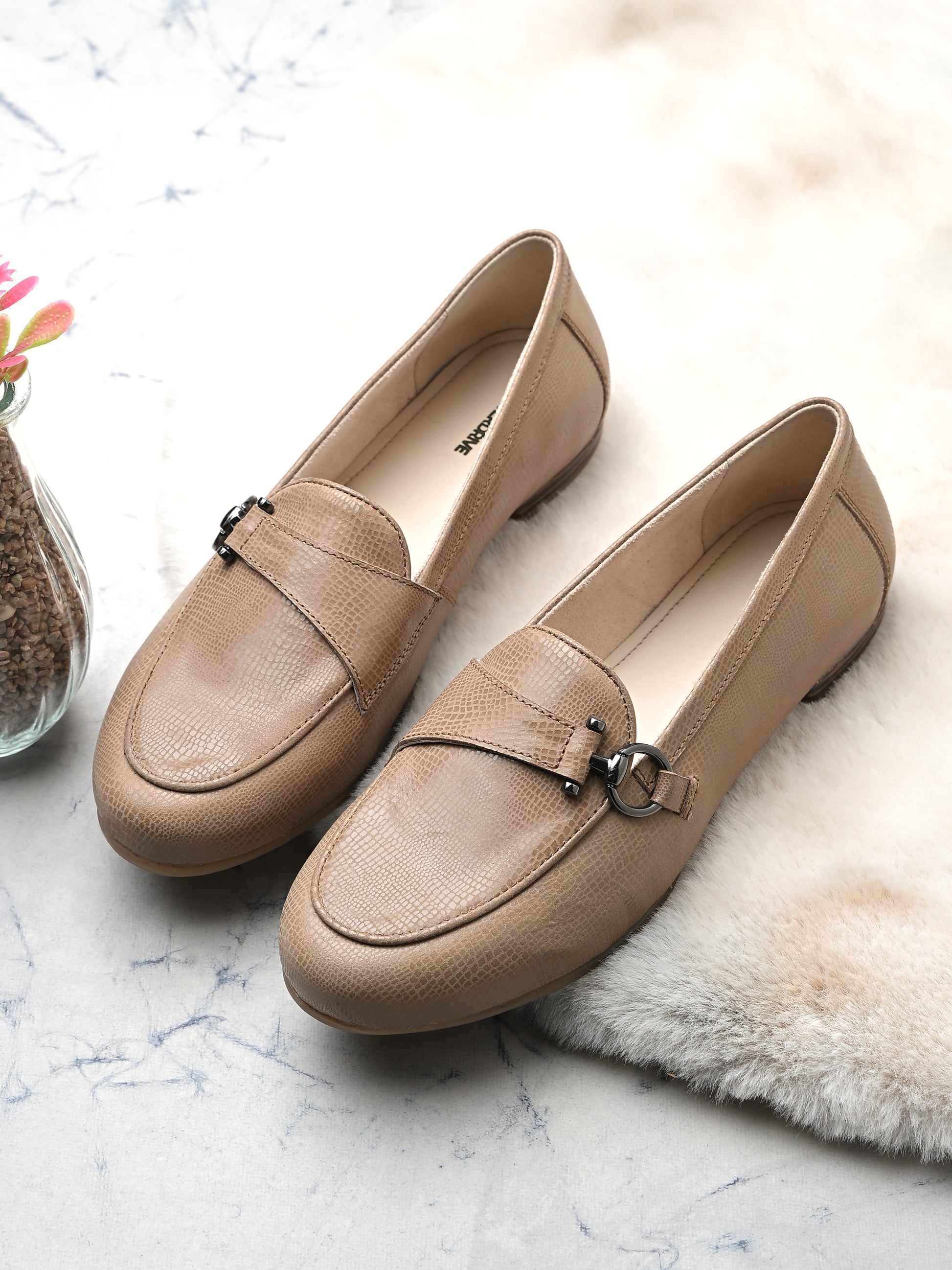 Quiet Walk – Tan Classic Leather Mocassins Easy Slip In