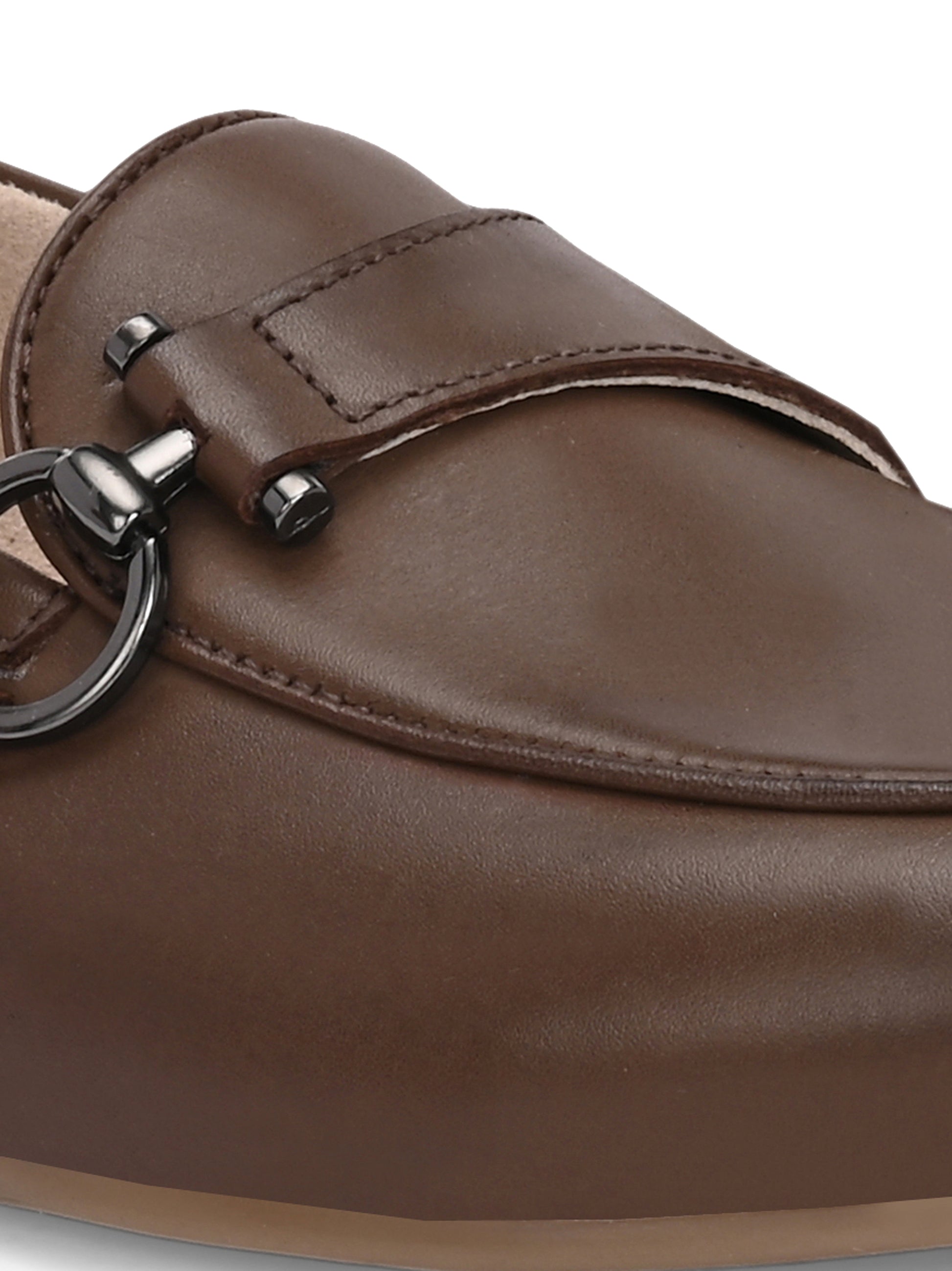 Quiet Walk – Brown Classic Leather Mocassins slip in