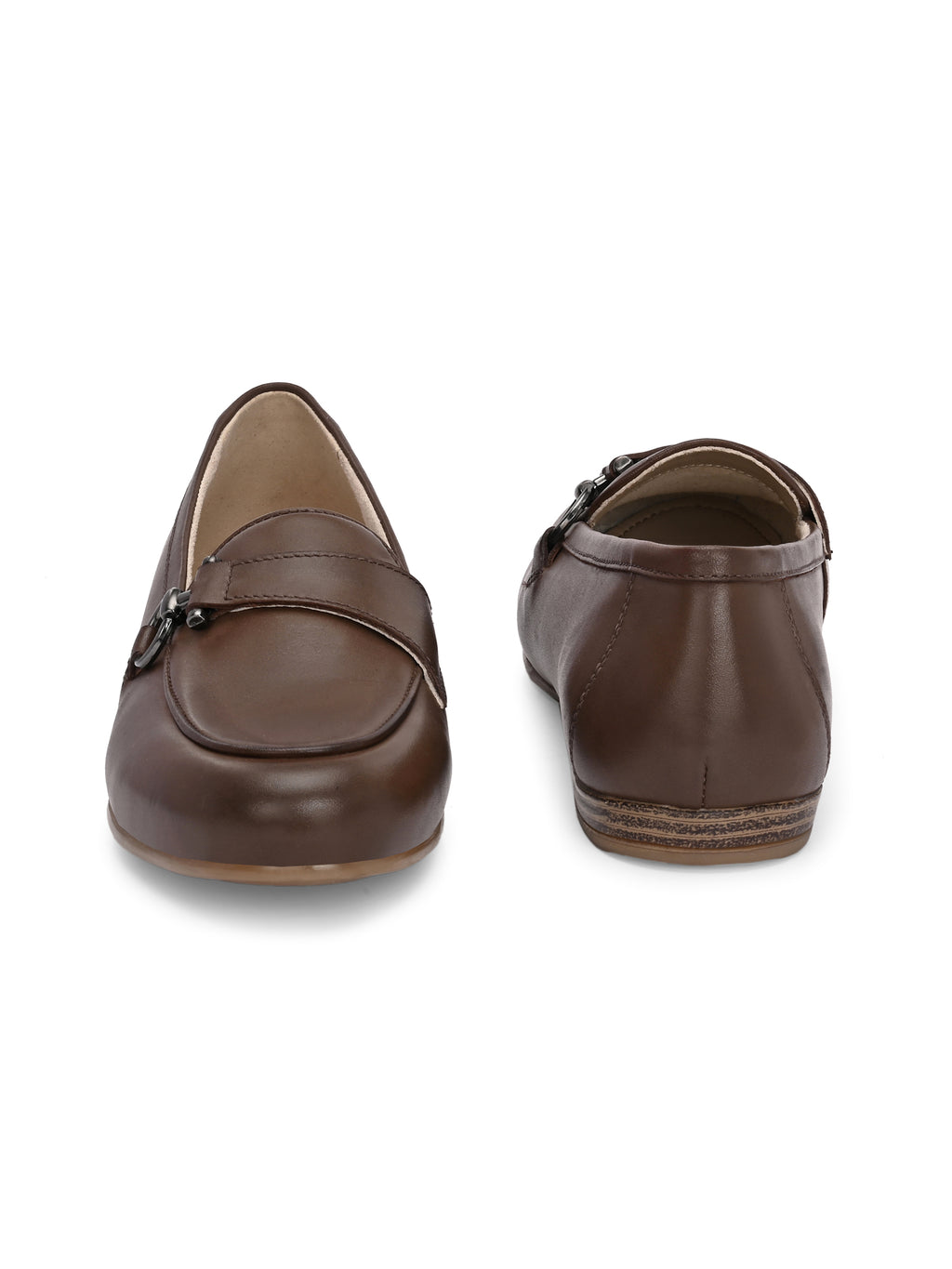 Quiet Walk – Brown Classic Leather Mocassins slip in