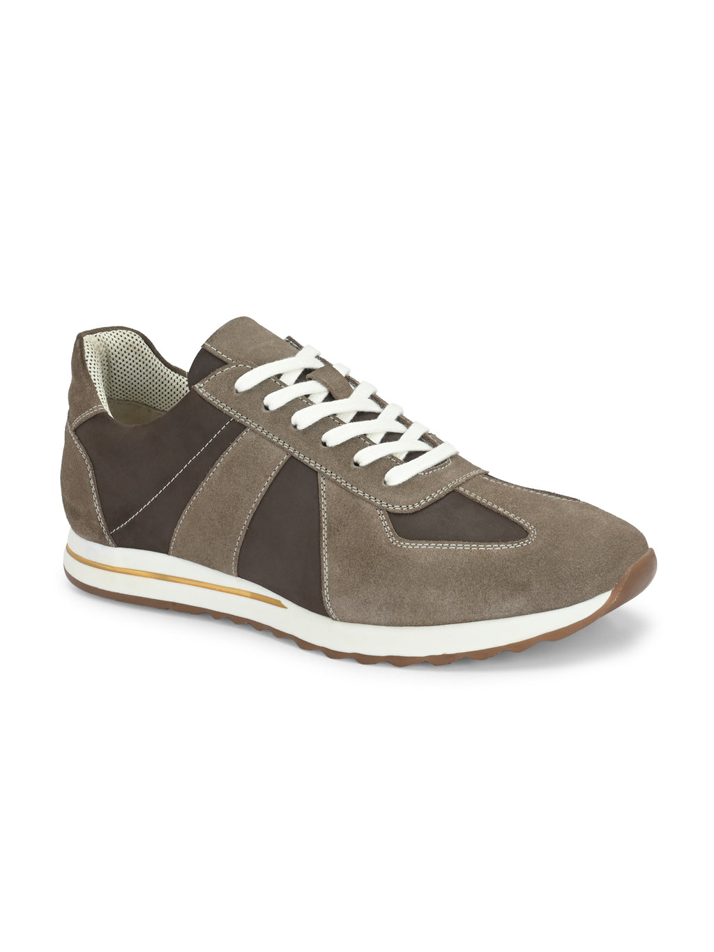 Stone grey Two-Tone Retro Runners sneakers