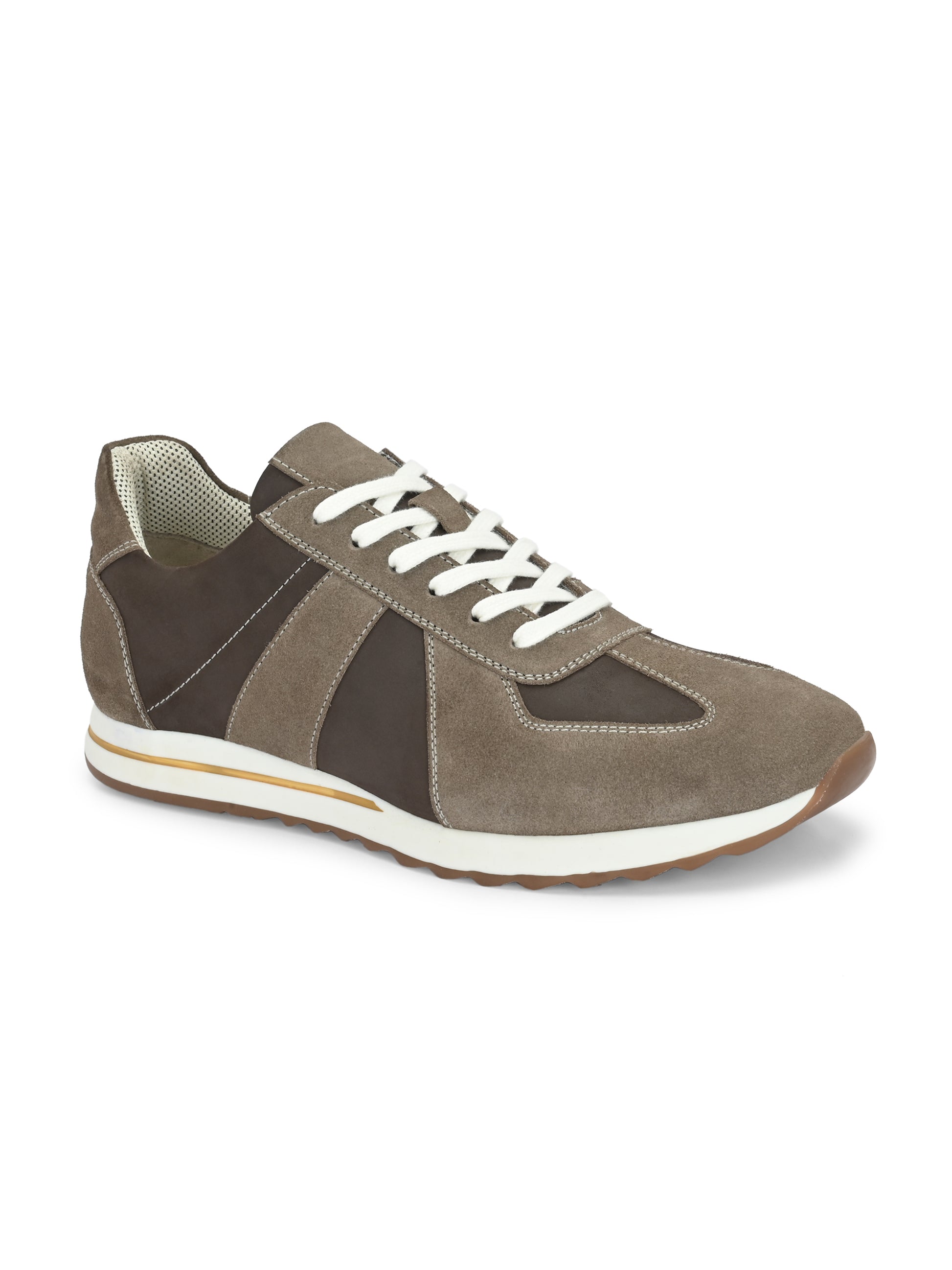 Stone grey Two-Tone Retro Runners sneakers