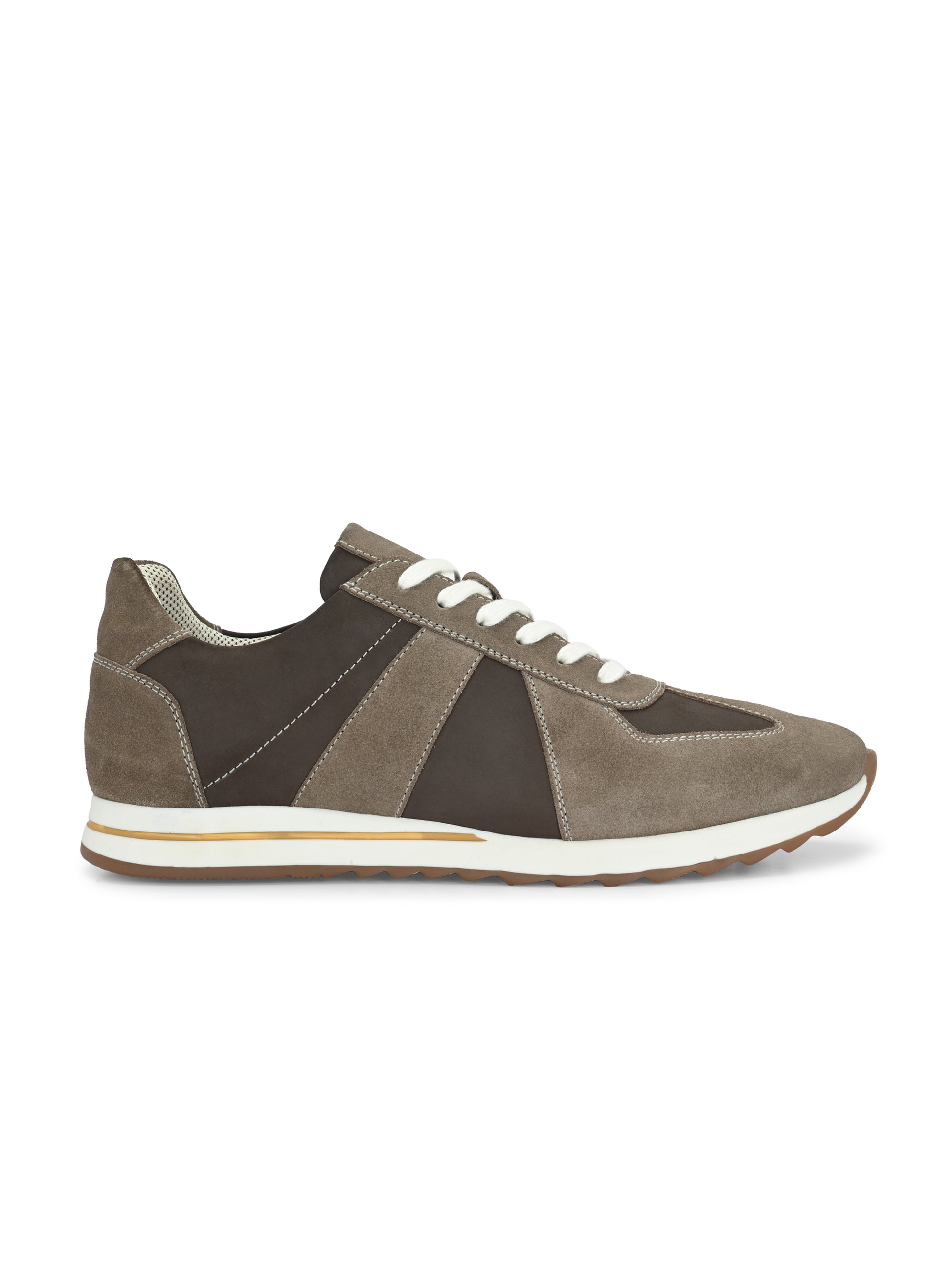 Stone grey Two-Tone Retro Runners sneakers