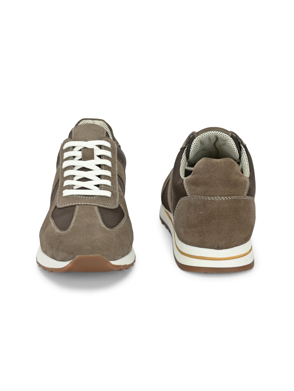 Stone grey Two-Tone Retro Runners sneakers