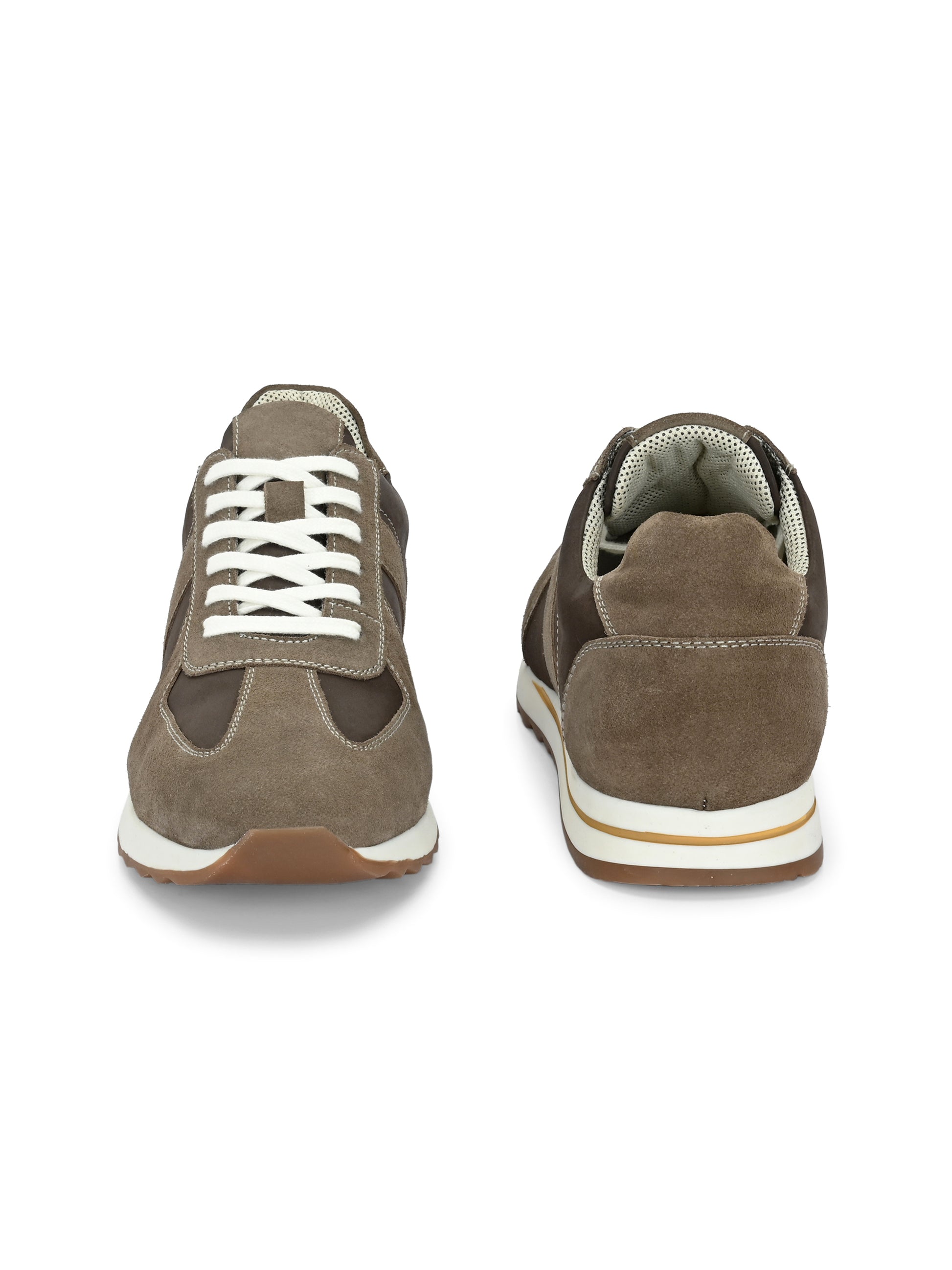 Stone grey Two-Tone Retro Runners sneakers