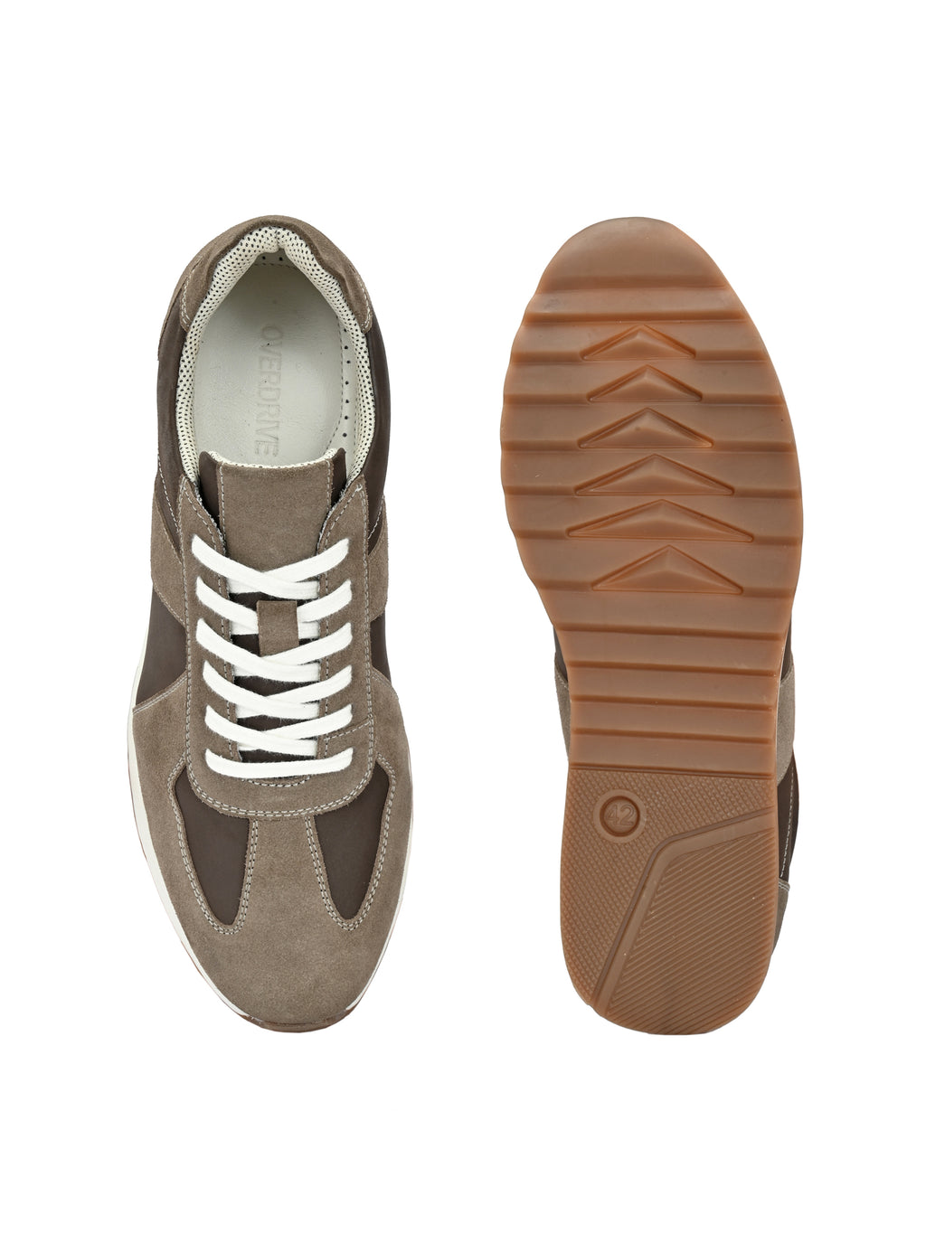 Stone grey Two-Tone Retro Runners sneakers