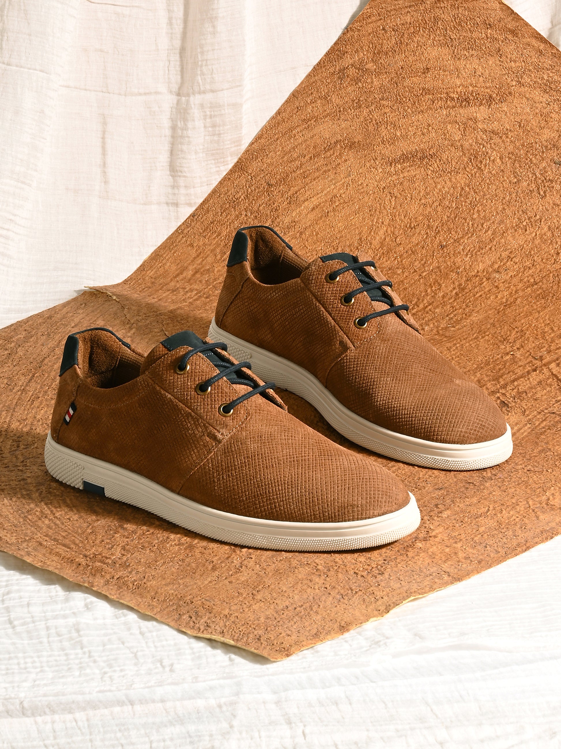 Sienna Textured Leather Sneakers