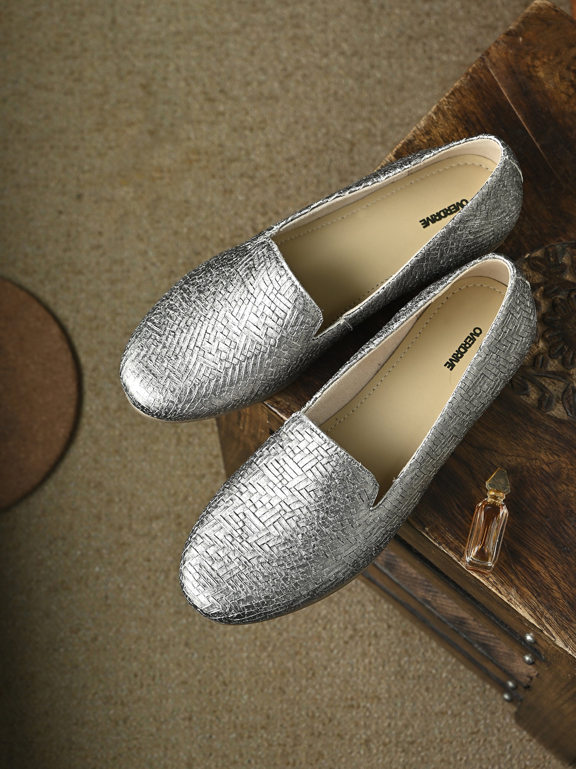 Zarina Woven Sliver Heritage Loafers