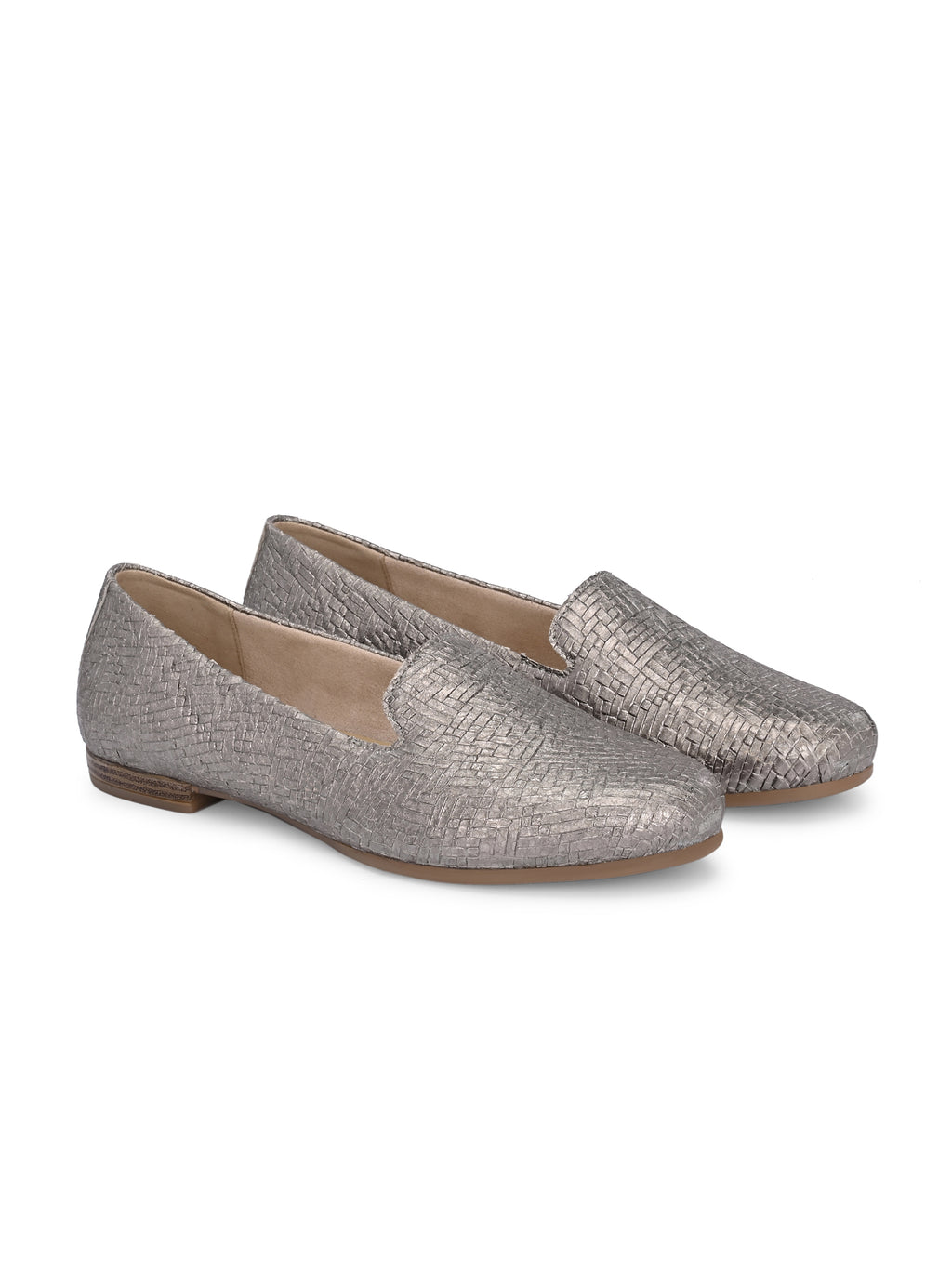 Zarina Woven Sliver Heritage Loafers