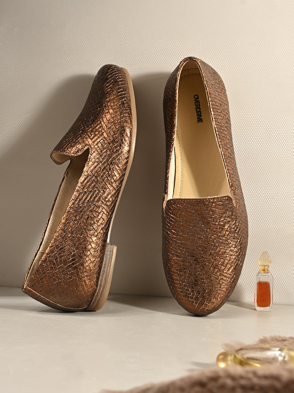 Zarina Woven Bronze Heritage Loafers