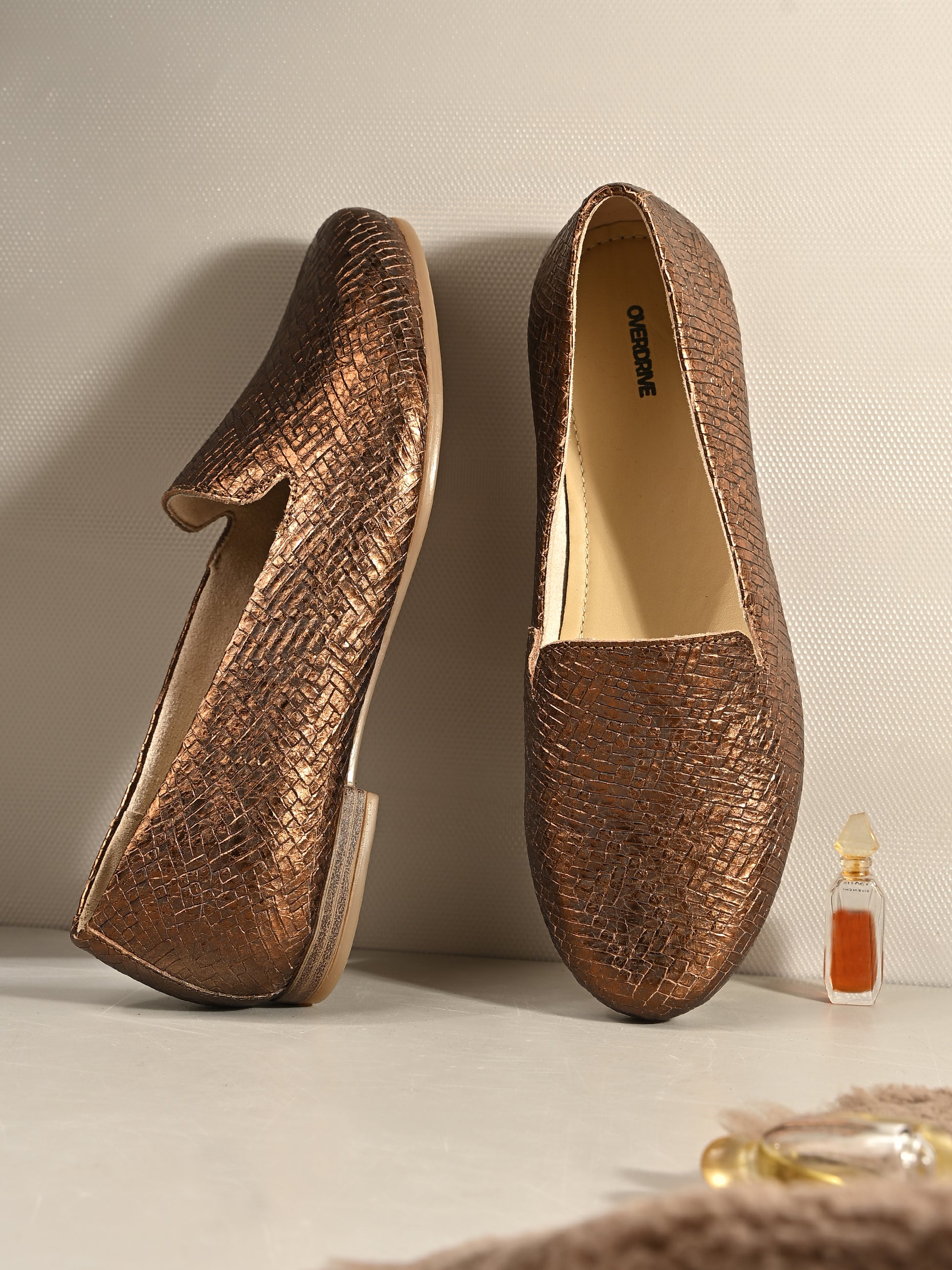 Zarina Woven Bronze Heritage Loafers