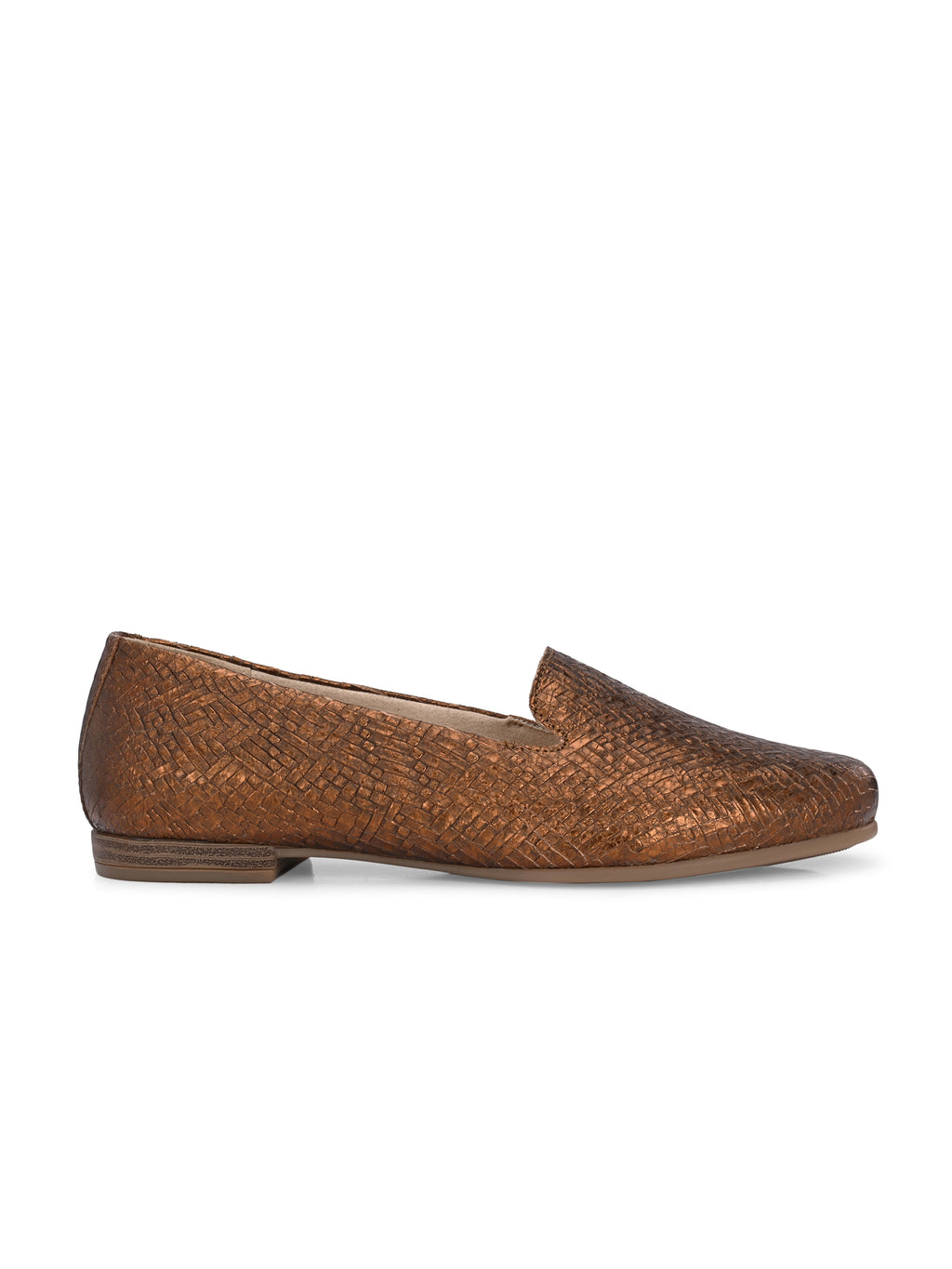 Zarina Woven Bronze Heritage Loafers