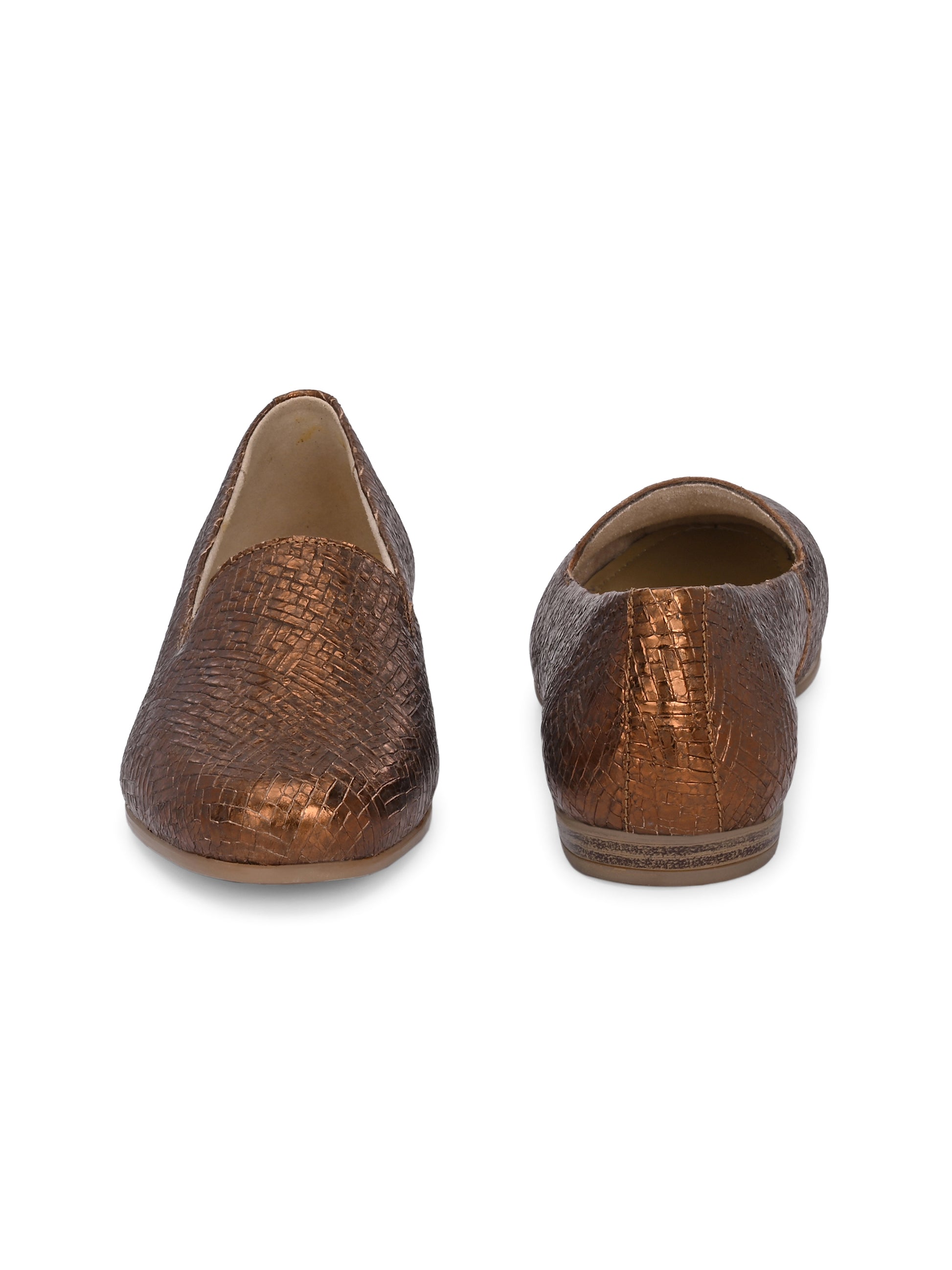Zarina Woven Bronze Heritage Loafers