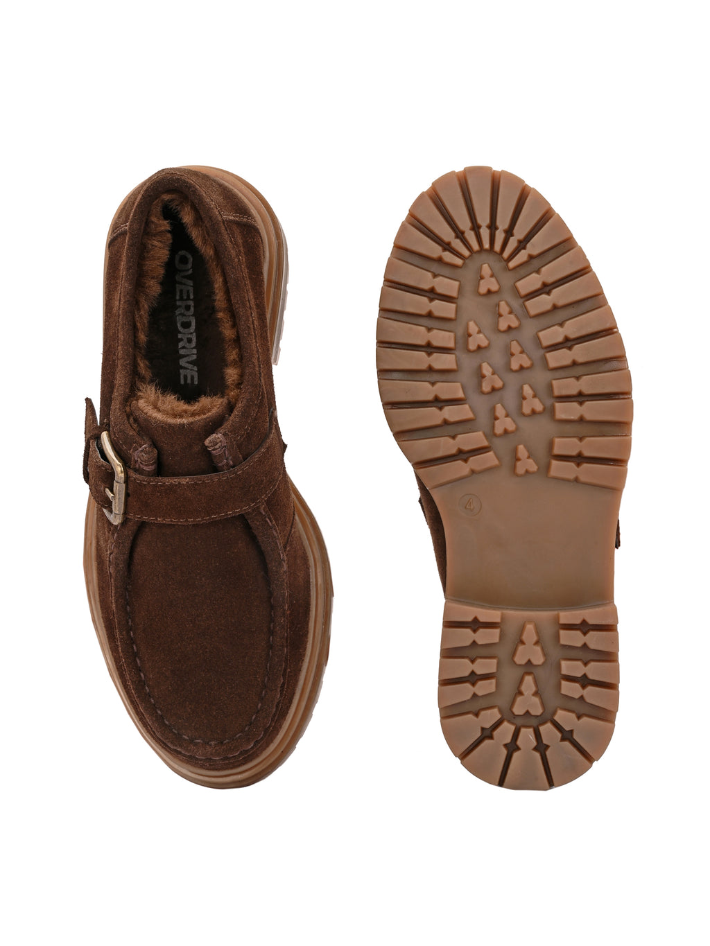 Suede Monk Strap Platform Woman Loafers