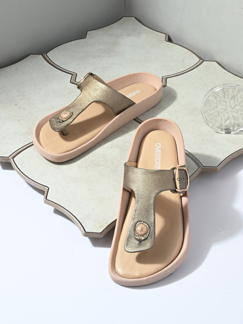 Golden Toe Ring Flats