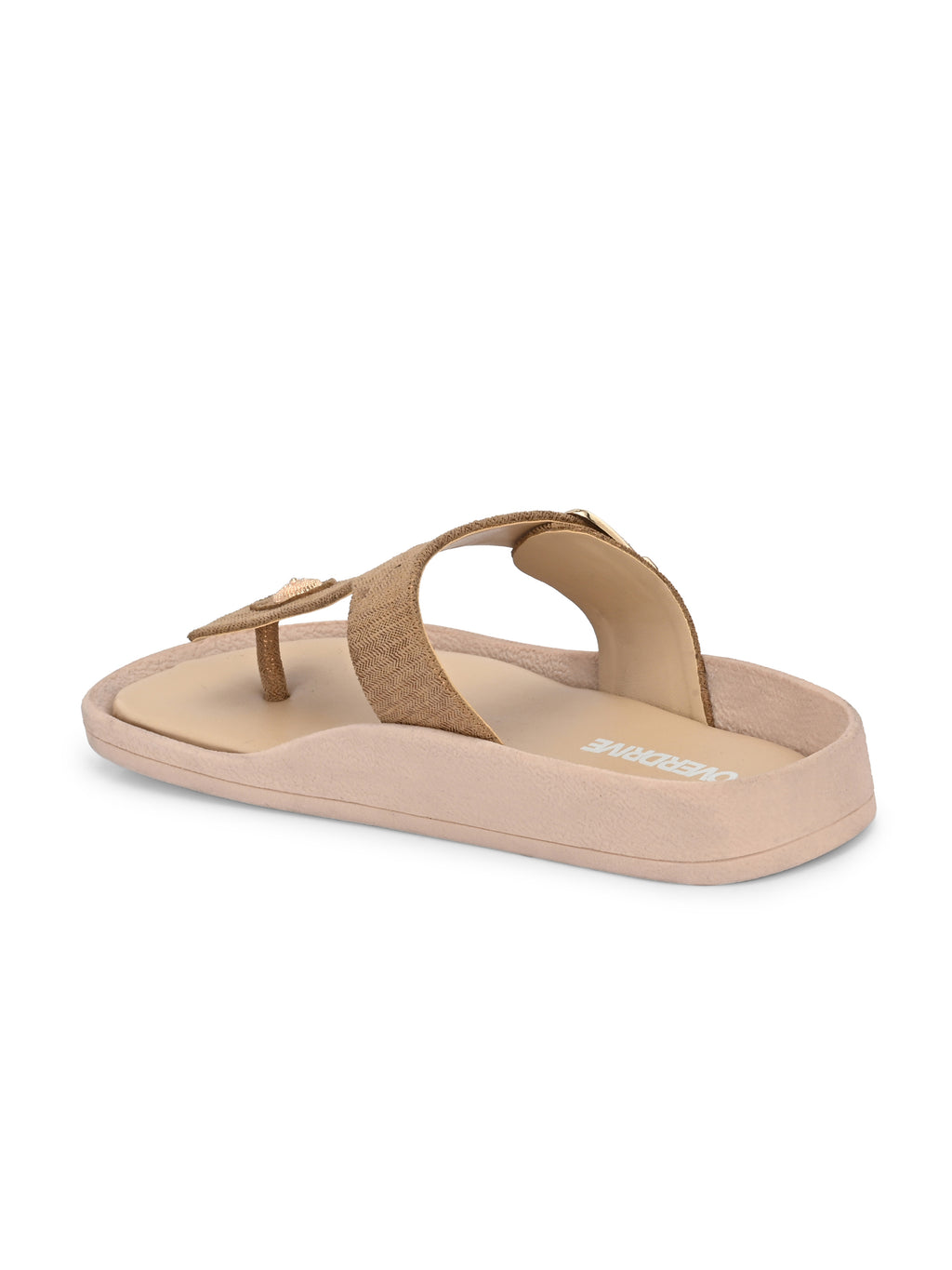 Champagne Gold Toe Ring Flats