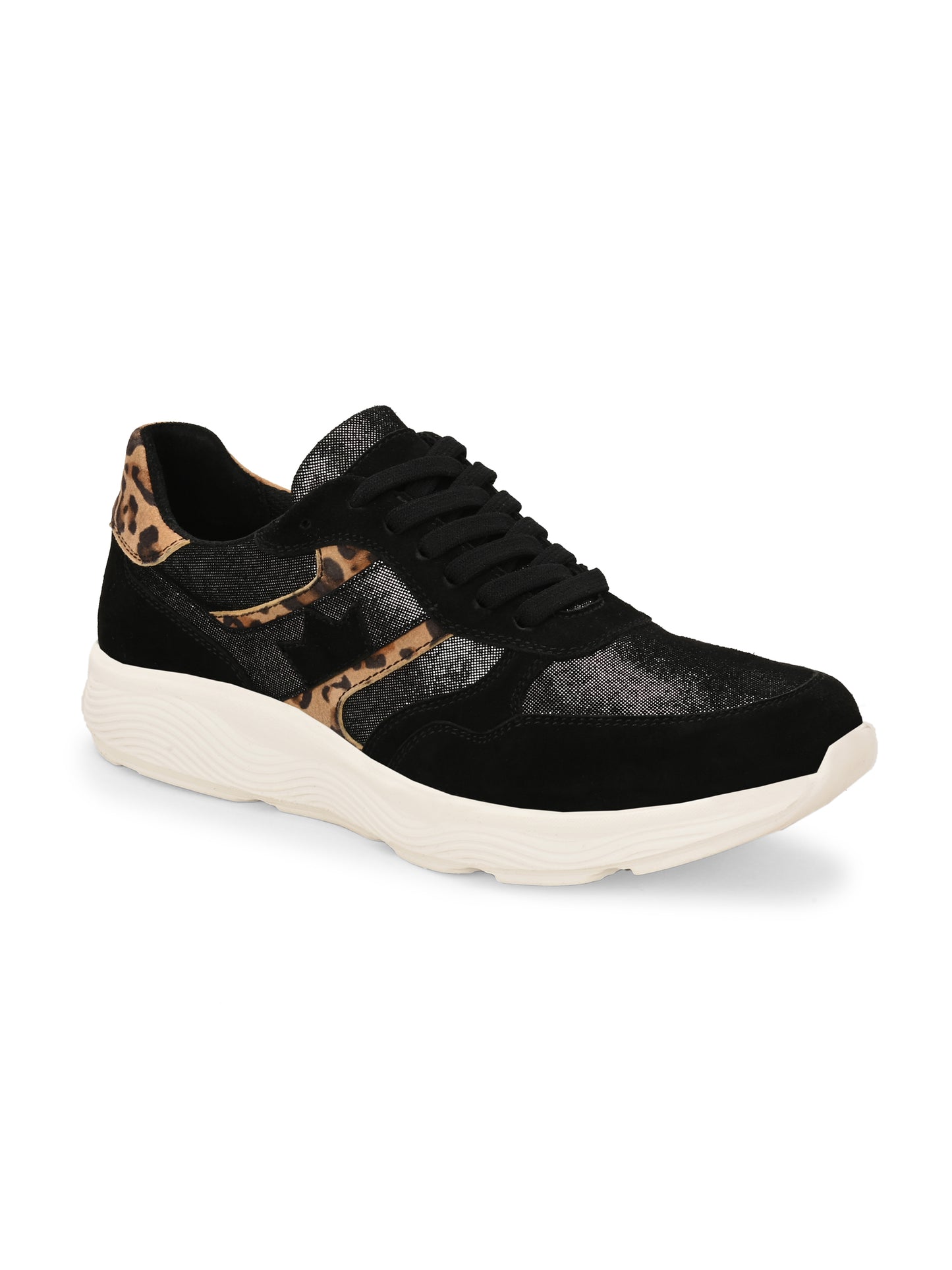 Berry Noir Leather Sneakers