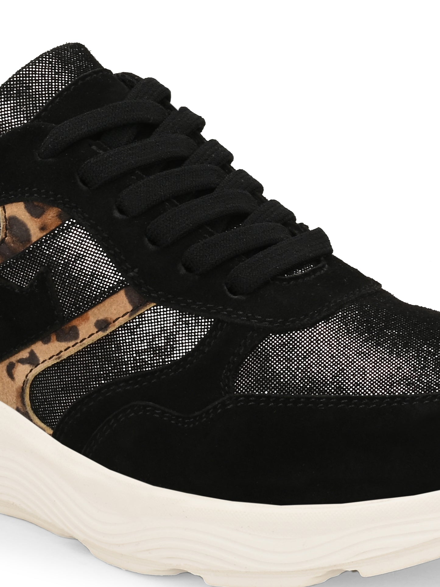 Berry Noir Leather Sneakers