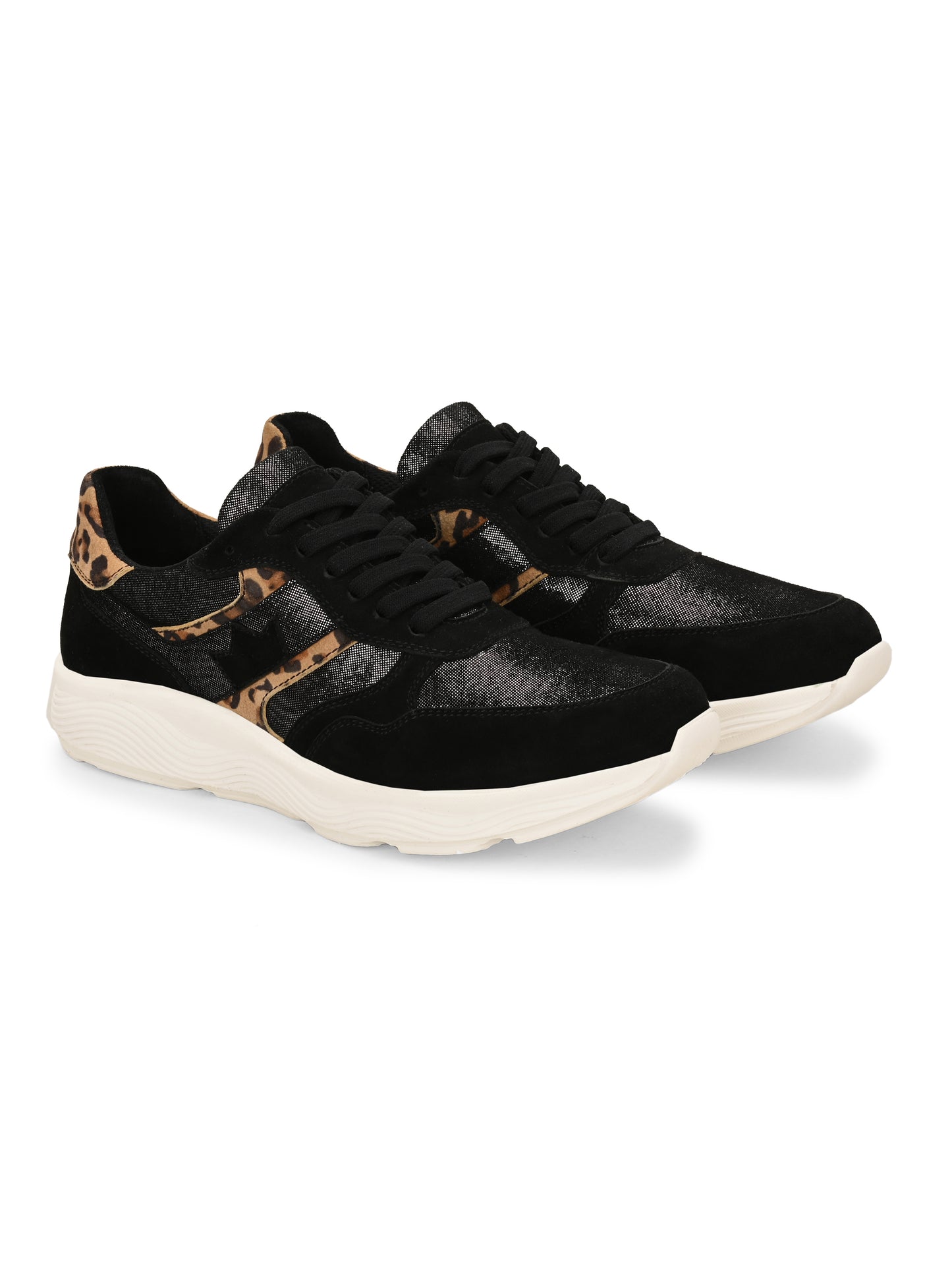 Berry Noir Leather Sneakers
