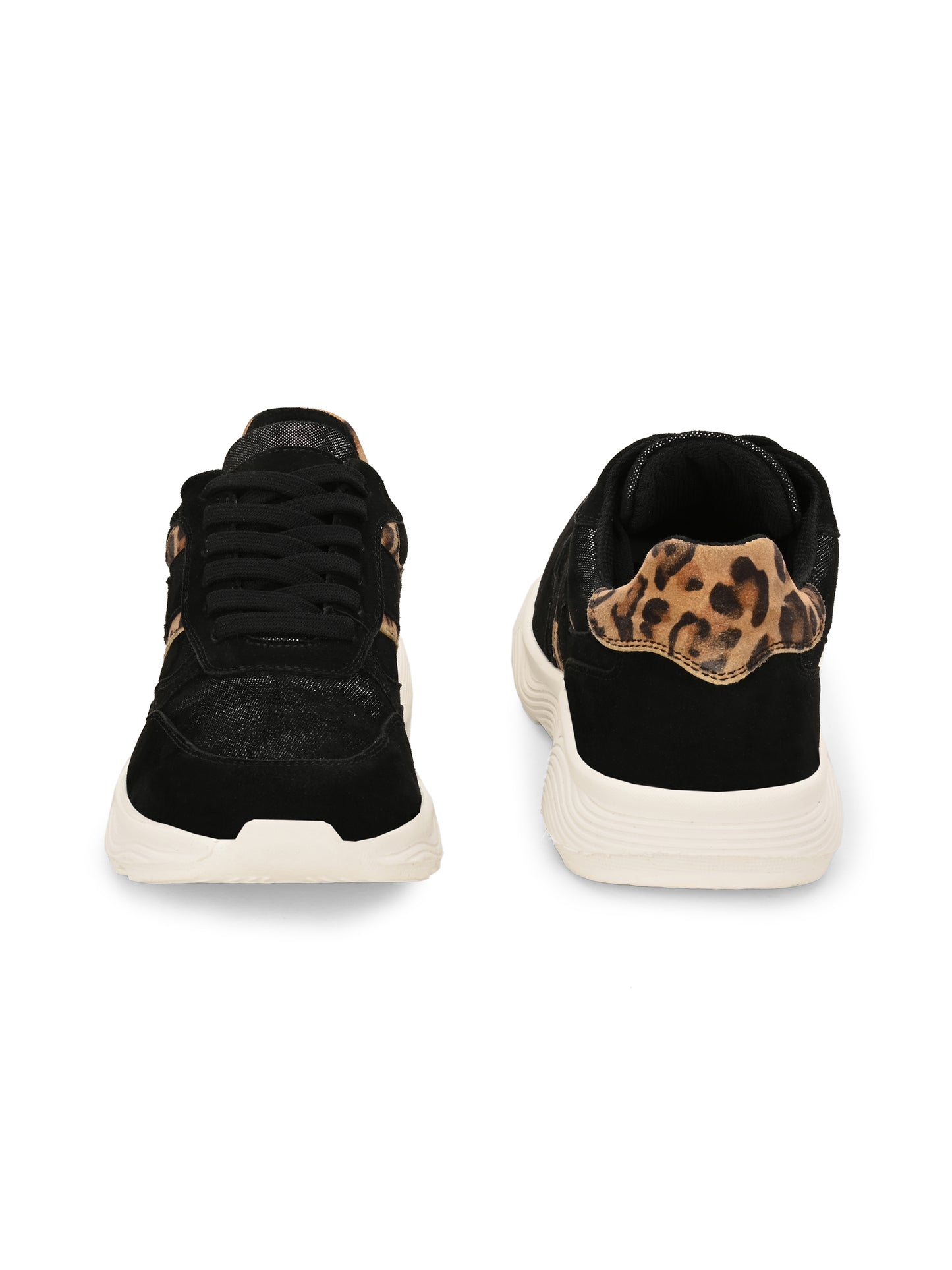 Berry Noir Leather Sneakers