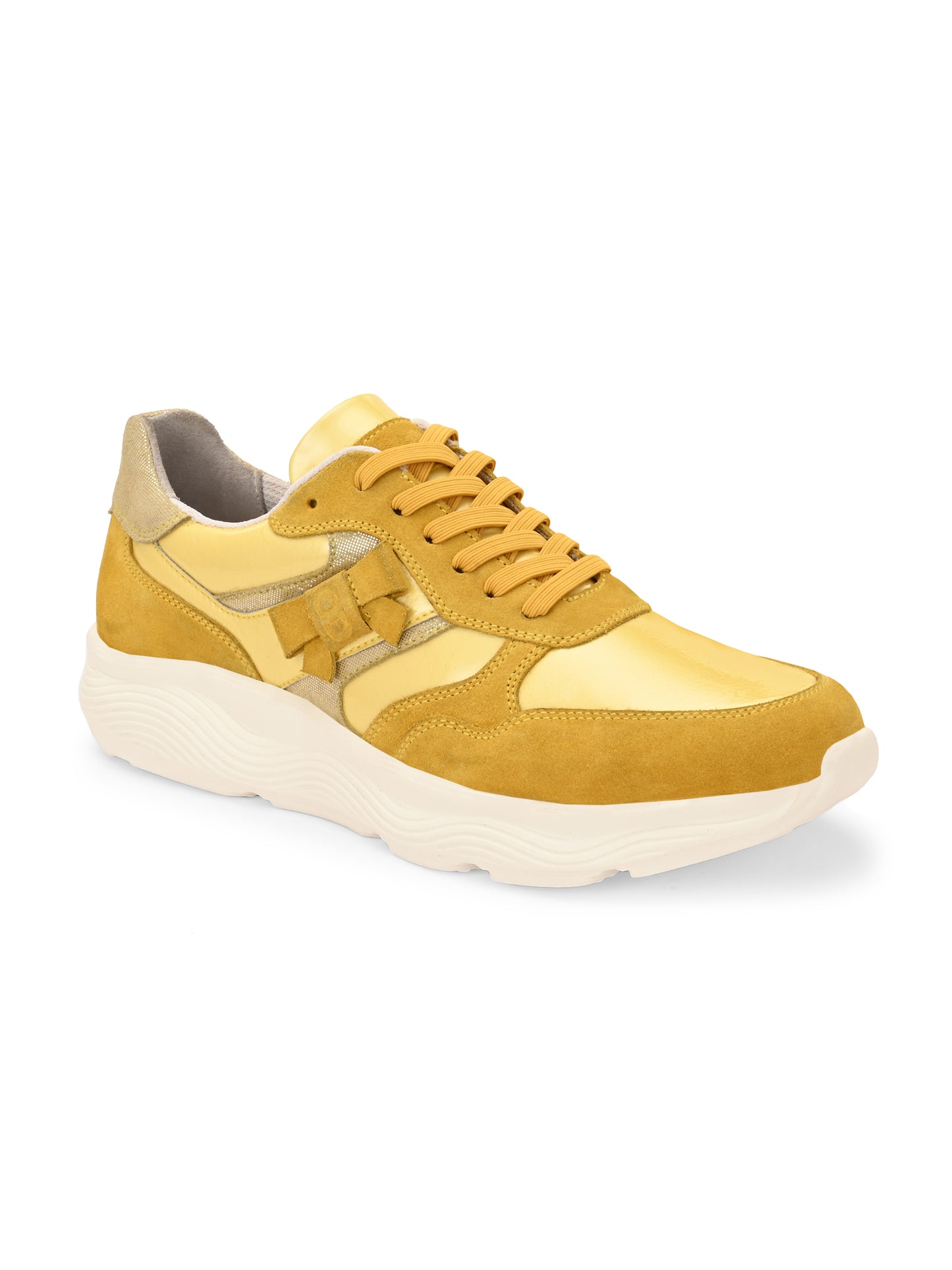 Golden Mango Glow Leather Sneakers