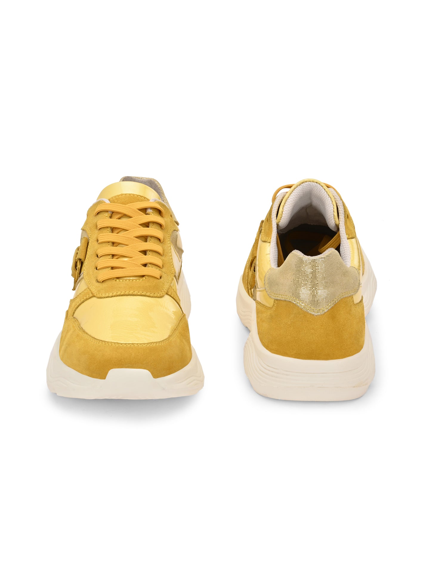Golden Mango Glow Leather Sneakers
