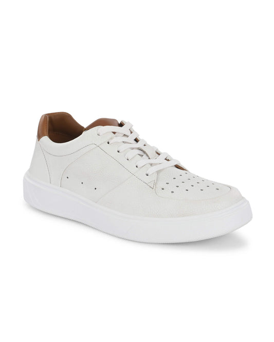 Falcon Flex White Leather Sneakers
