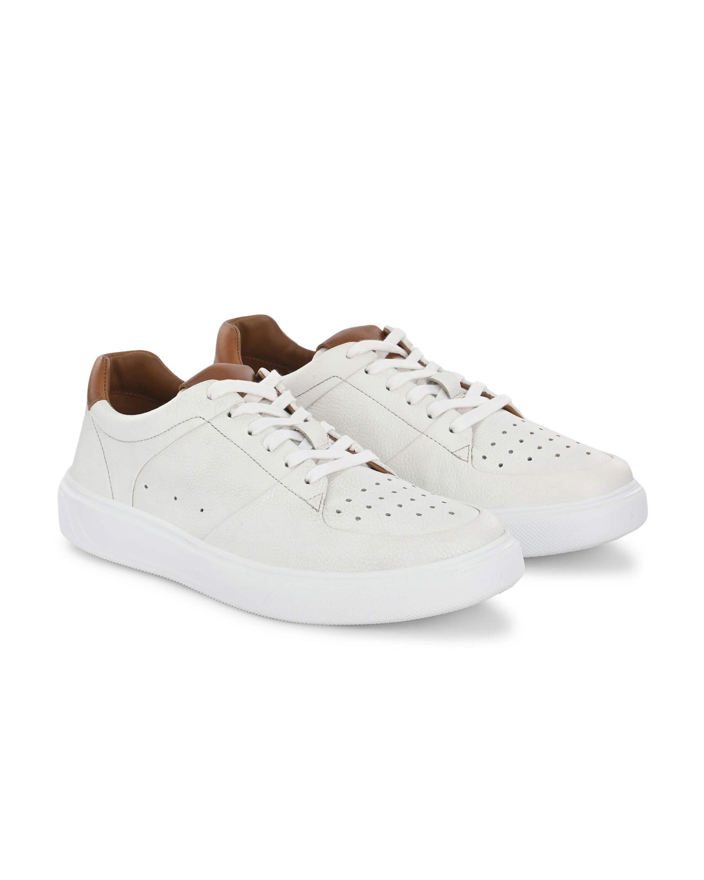 Falcon Flex White Leather Sneakers