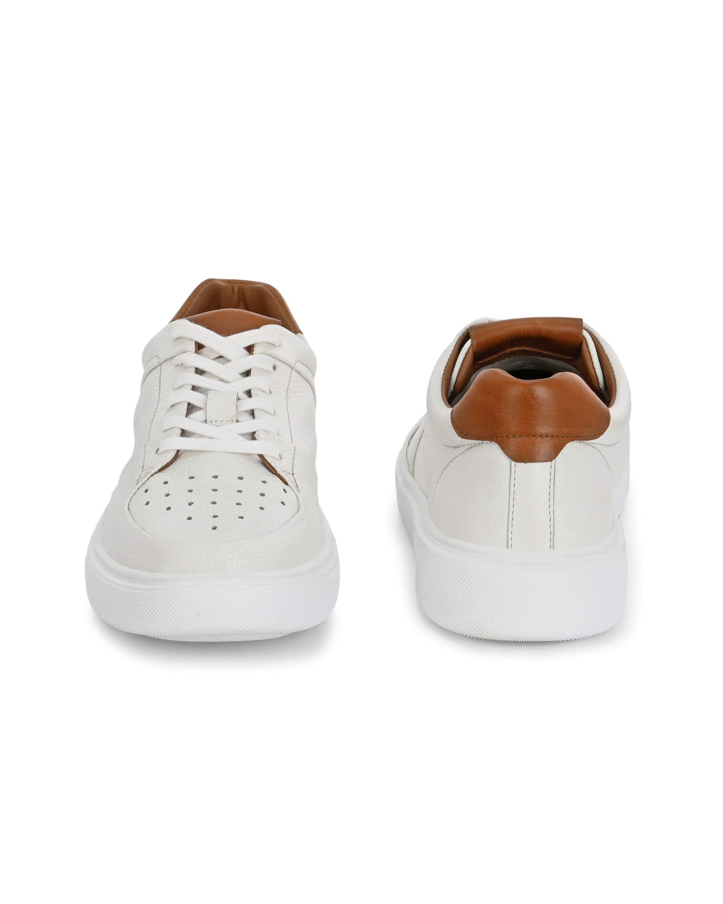 Falcon Flex White Leather Sneakers