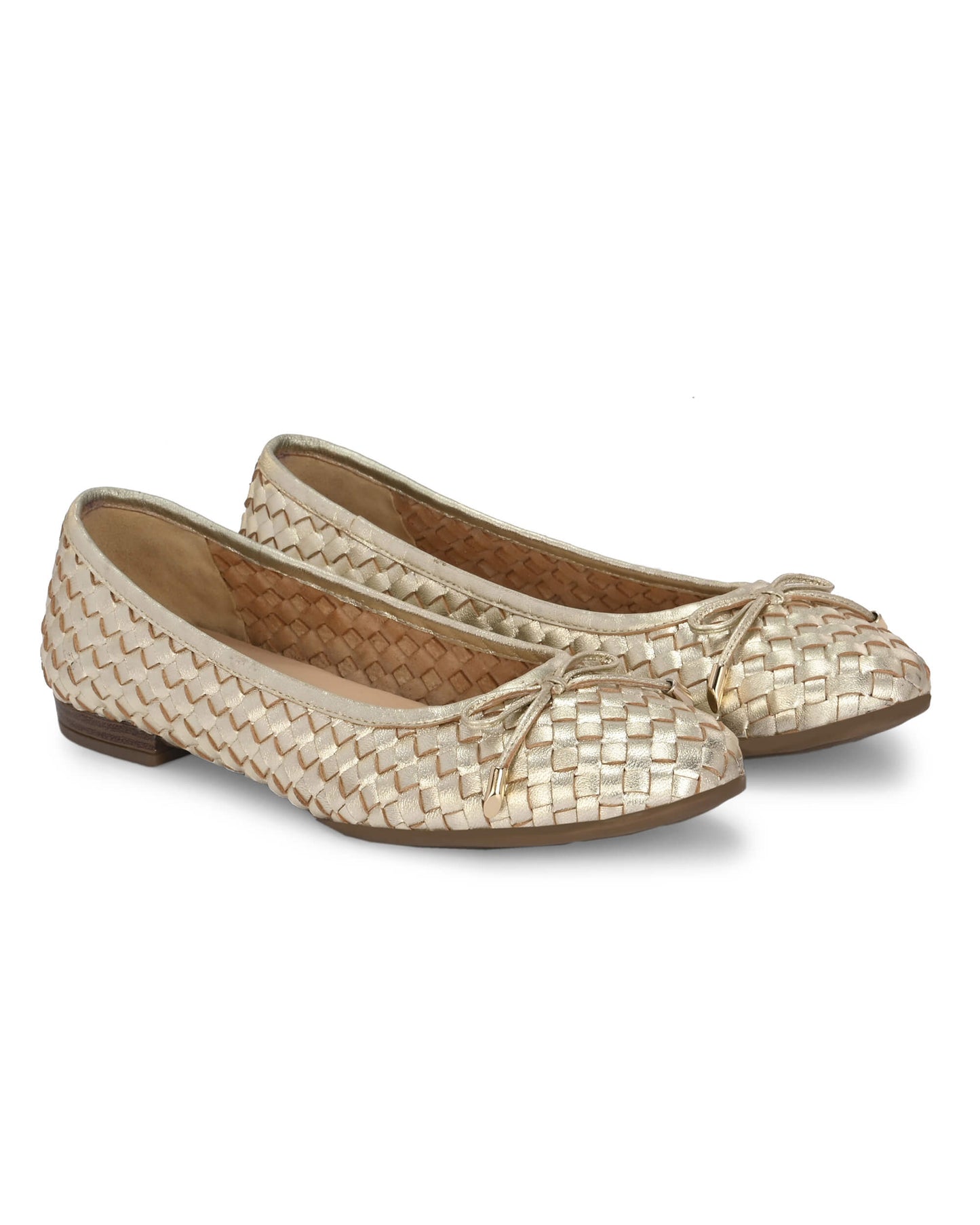 Florence Gold Leather Bellerina