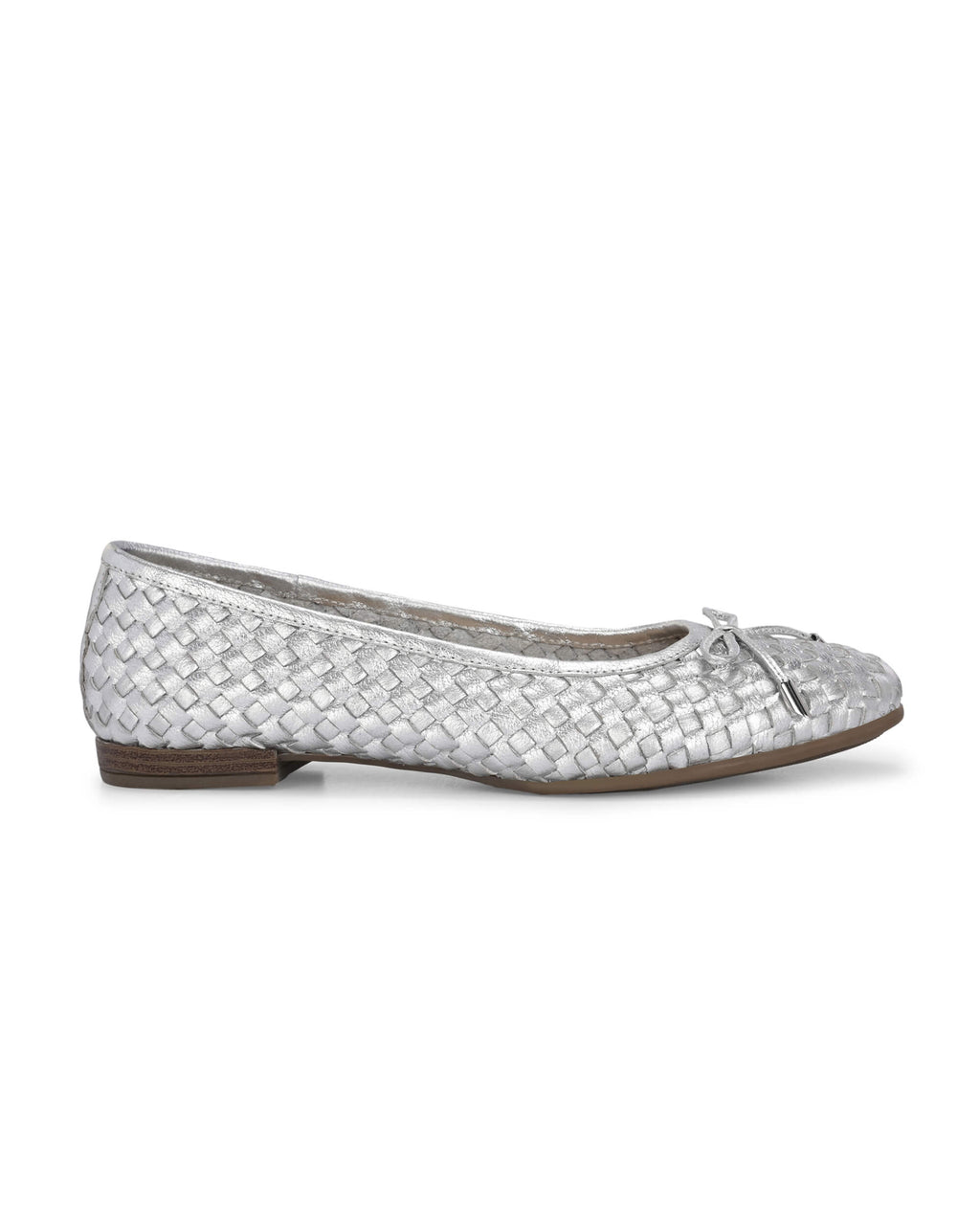 Florence Silver Leather Ballerina