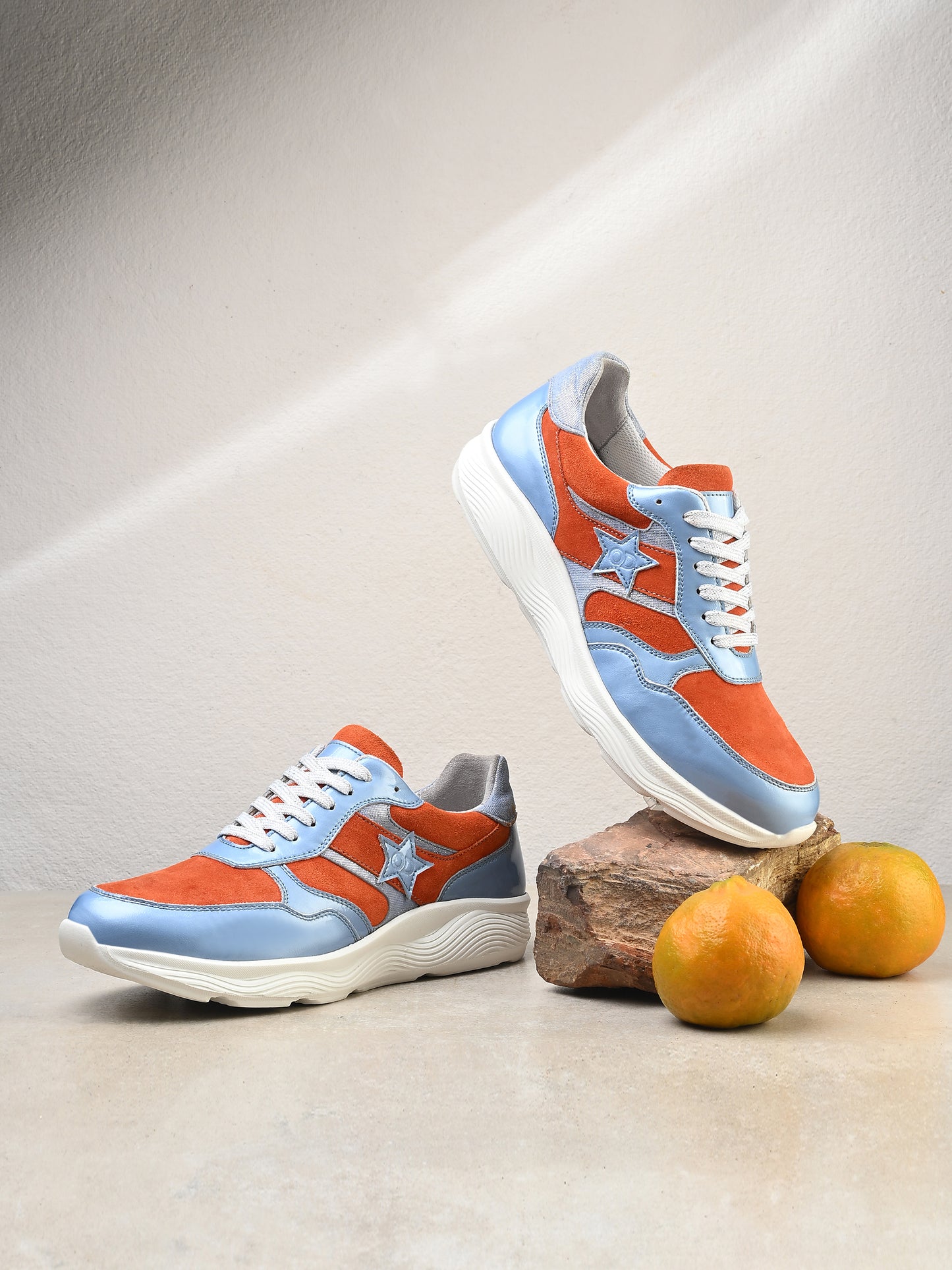 Citrus Splash Leather Sneakers