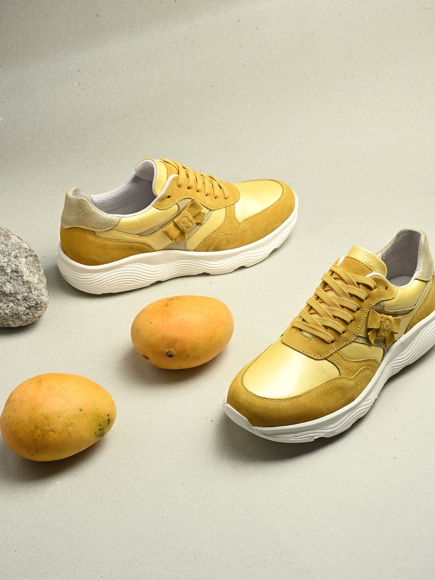 Golden Mango Glow Leather Sneakers