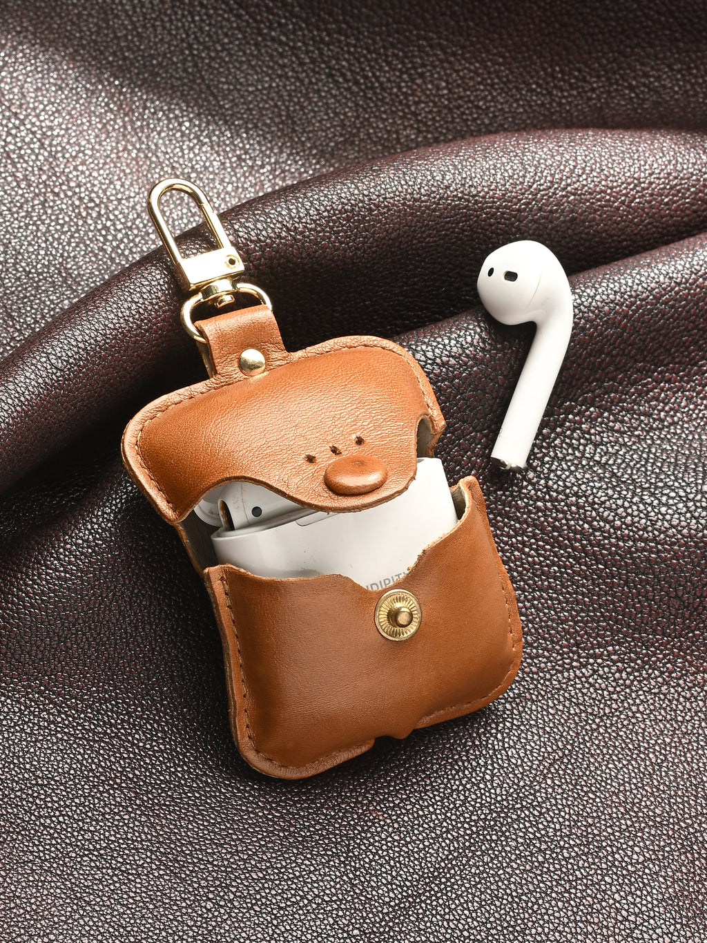 Ambre Soleil Leather Airpod Case