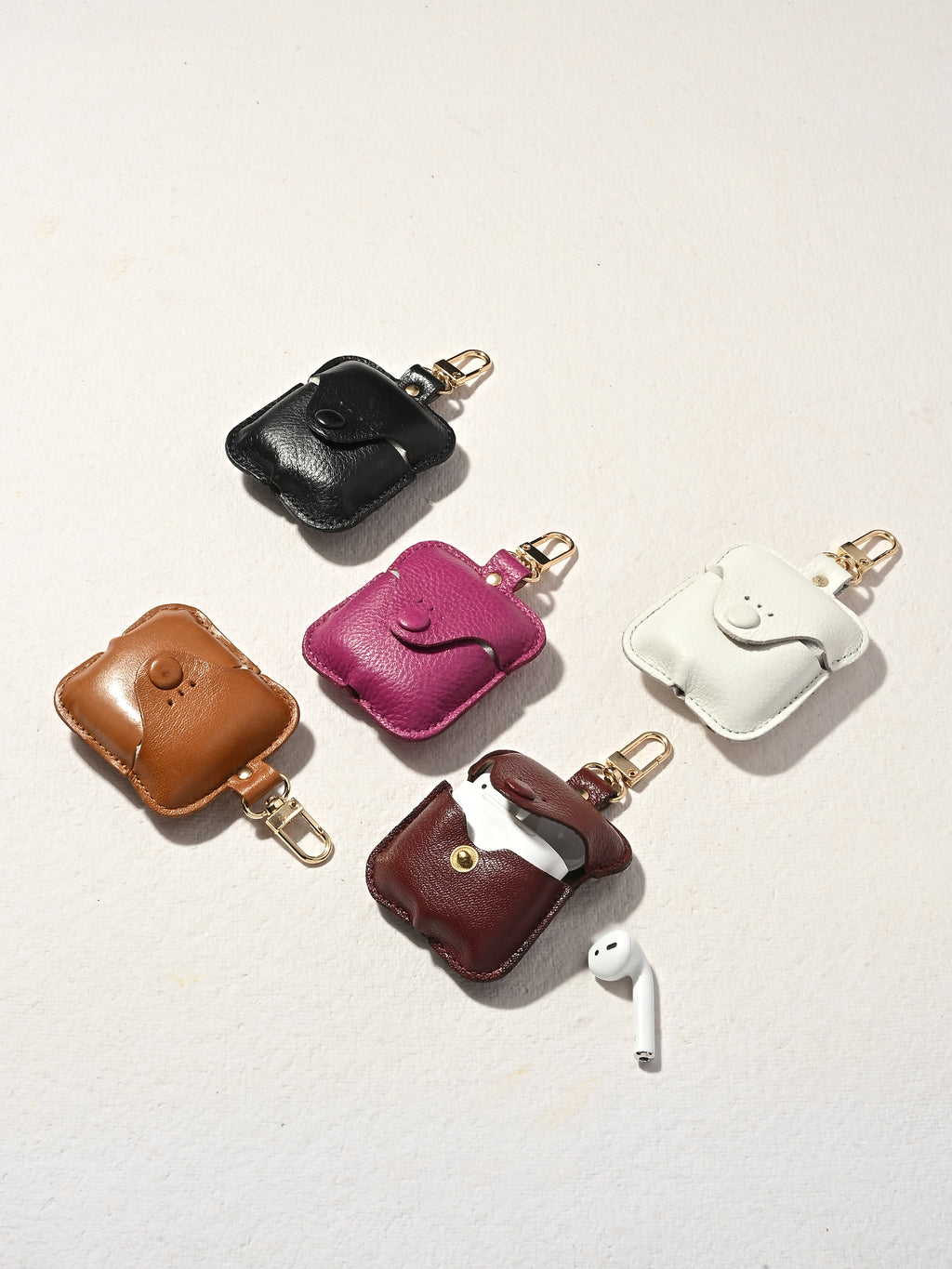 Blanc Pearl Leather AirPod Case